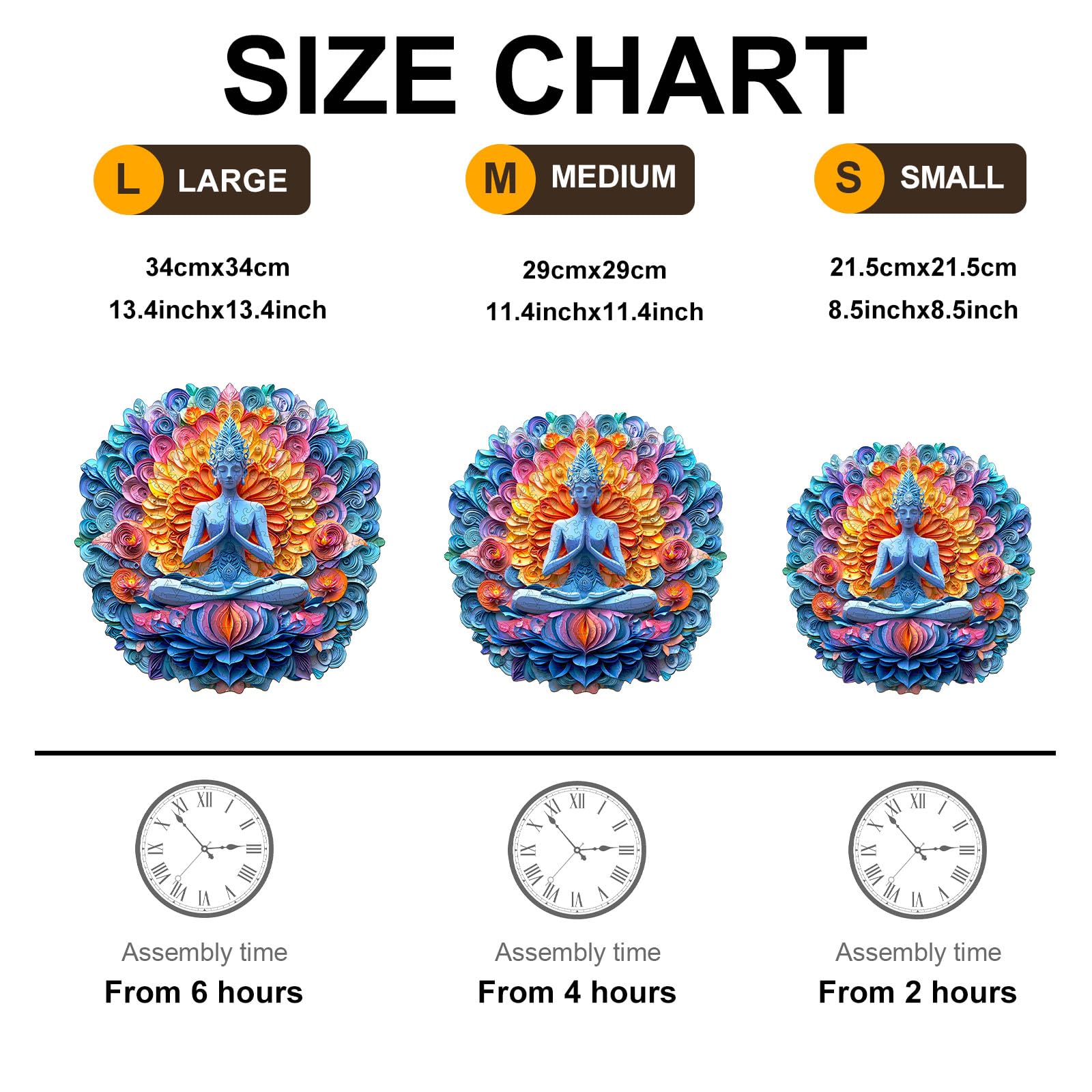 Mandala Yoga Wood Puzzle Meditation & Zen Gift - Aeekdook
