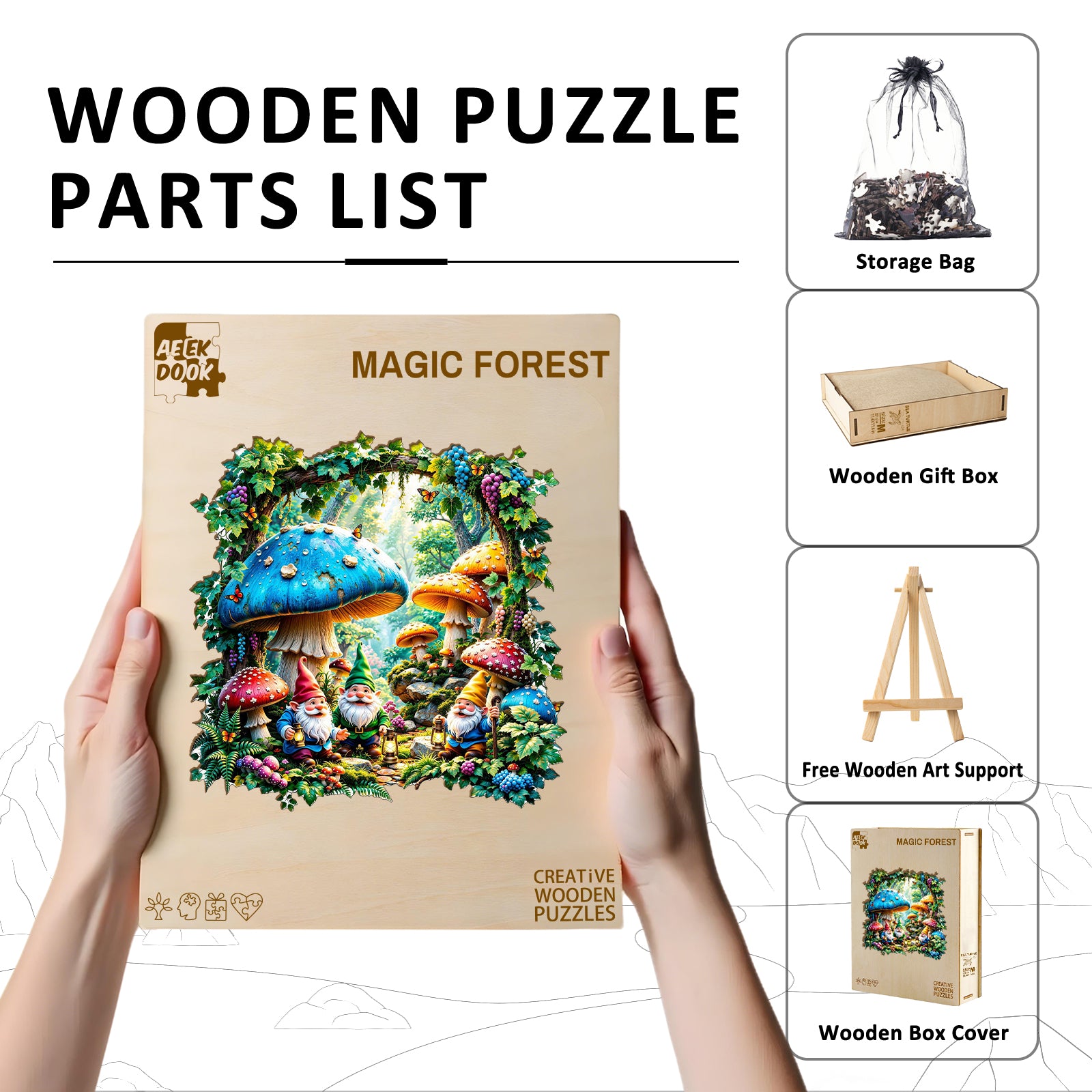 Magic Forest Wooden Jigsaw Puzzles for Adults
