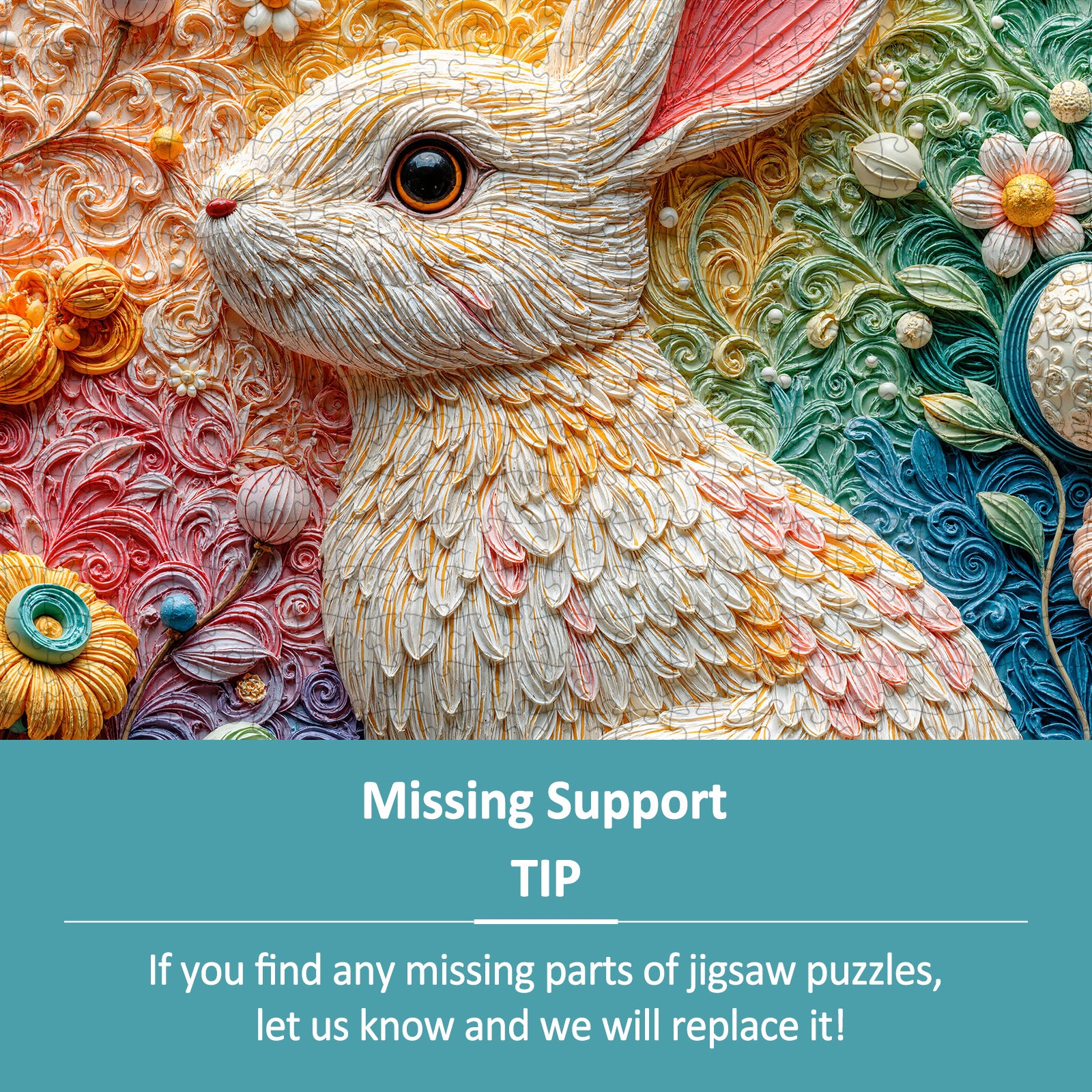 Embroidery Rabbit 1000 Piece Jigsaw Puzzles