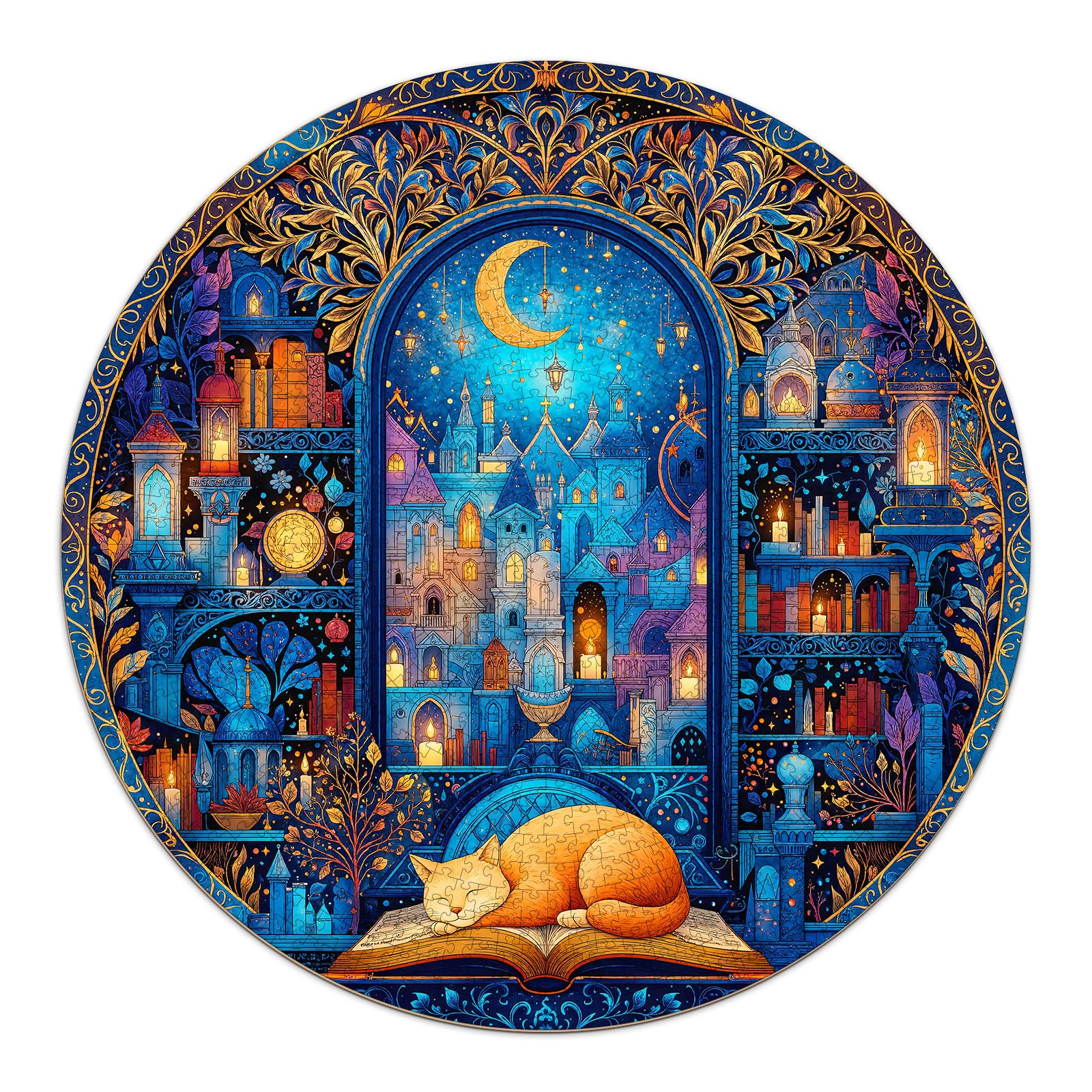 Bookshelf Cat Puzzles for Adults 1000 Pieces