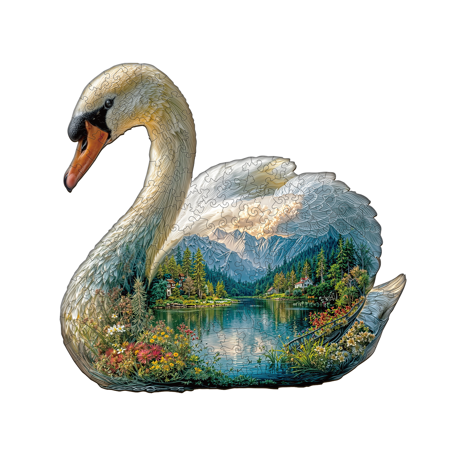 Swan Dream Wooden Jigsaw Puzzles - Aeekdook