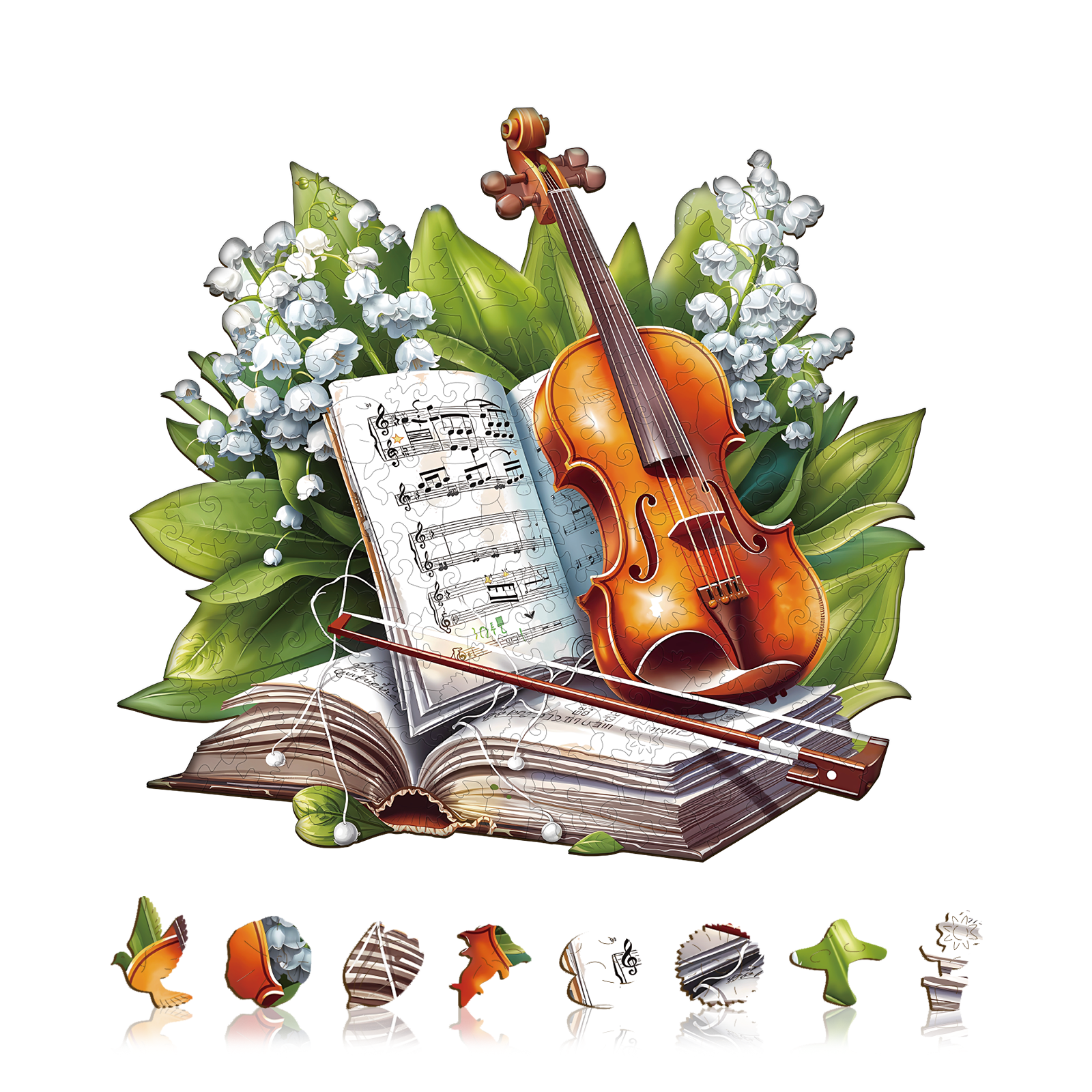 Violin and Verse Unique Wooden Puzzles - Aeekdook