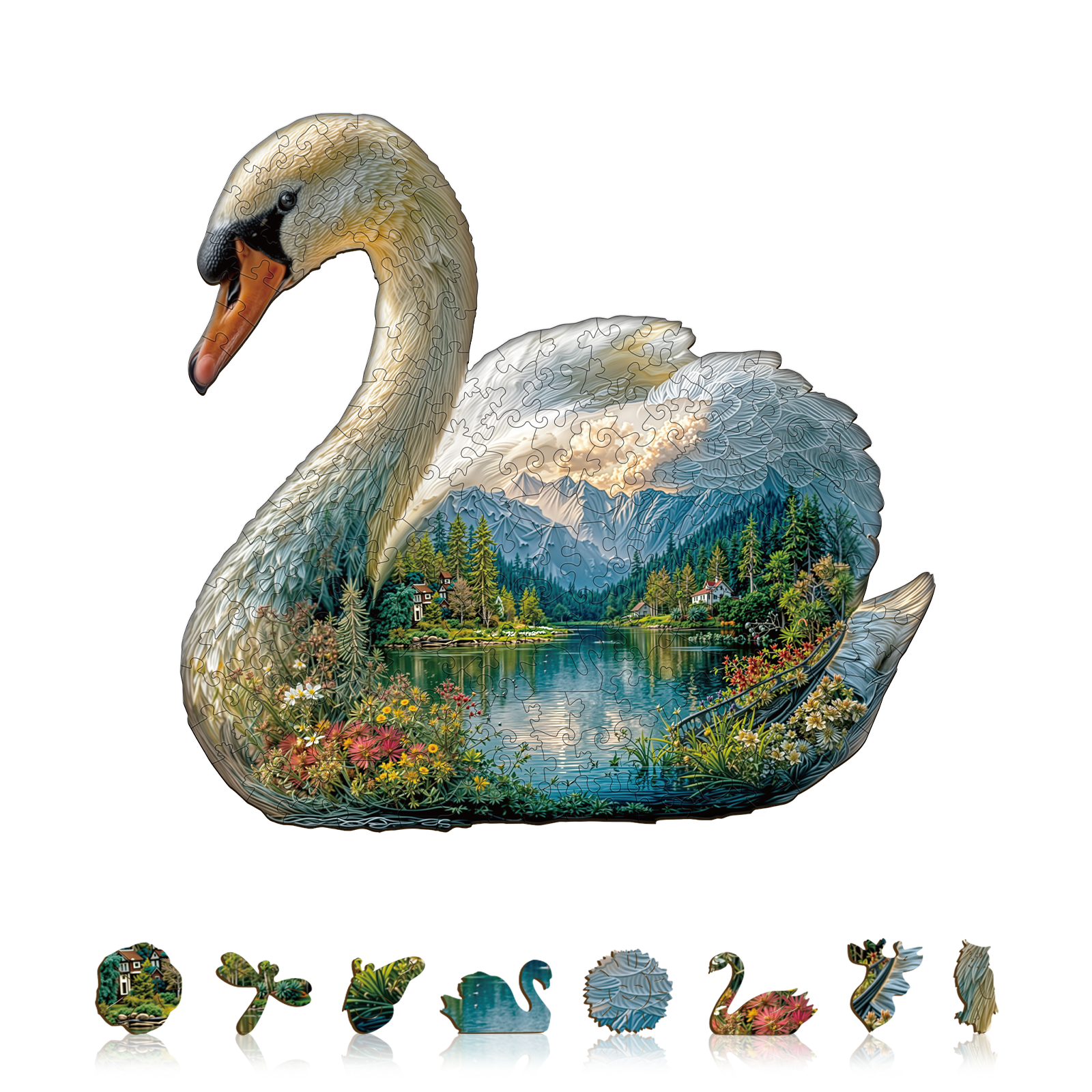 Swan Dream Wooden Jigsaw Puzzles - Aeekdook