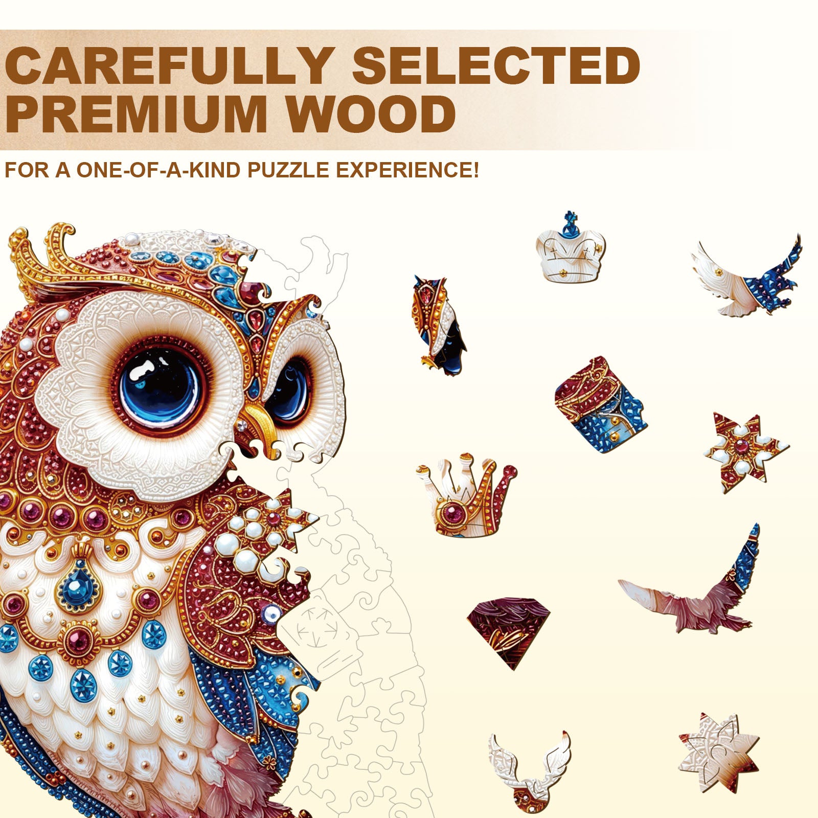 Diamond Art Owl 3D Vision Jigsaw Puzzles - Aeekdook