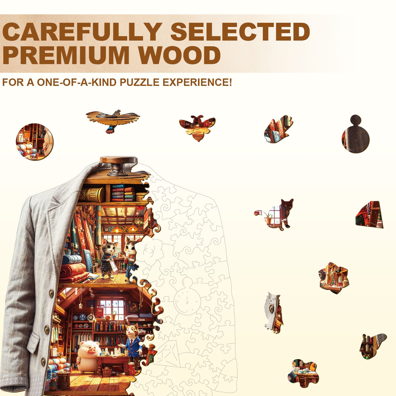Blissful Wardrobe Wood Puzzles for Adults - Aeekdook