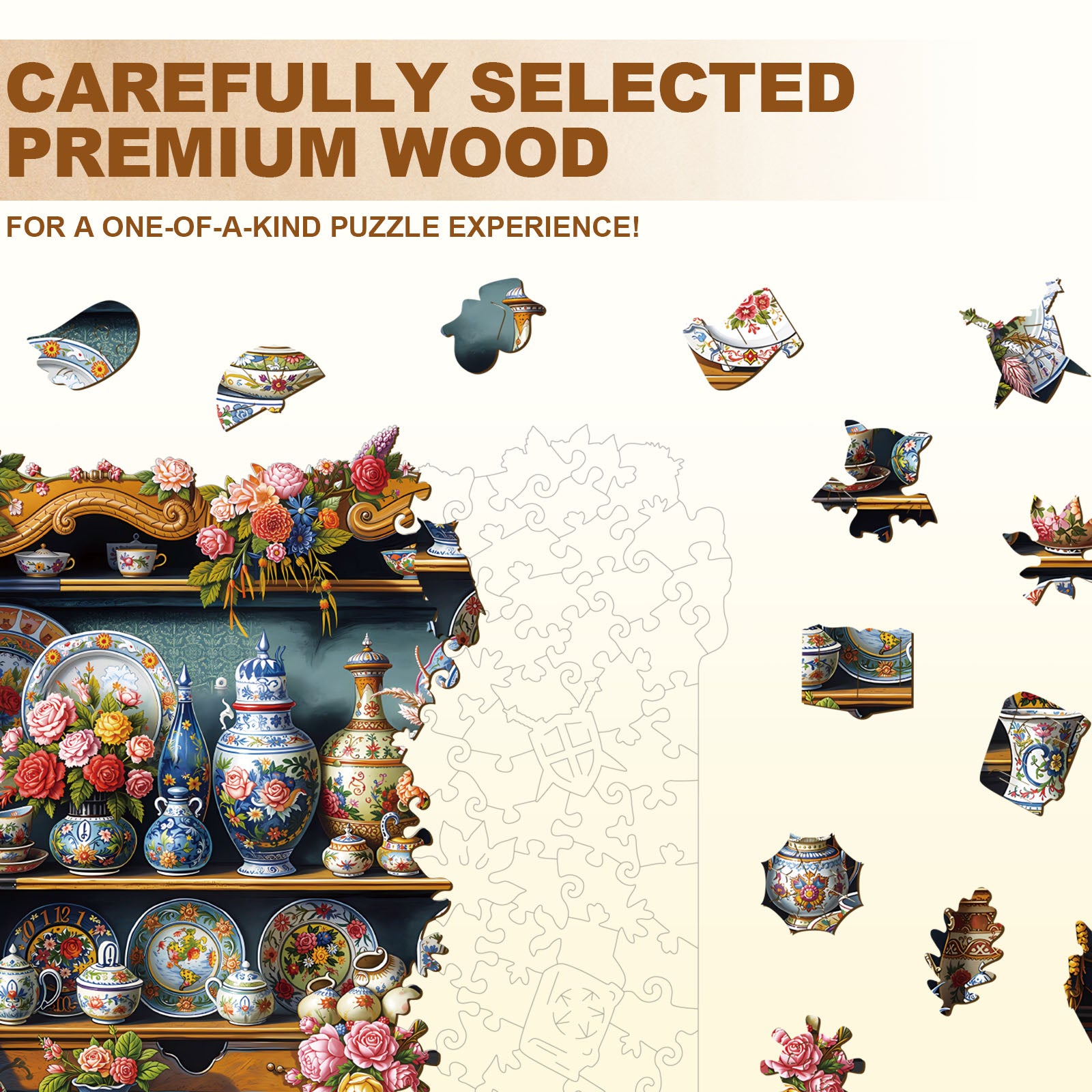Porcelain Treasures Wooden Puzzles for Adults - Aeekdook