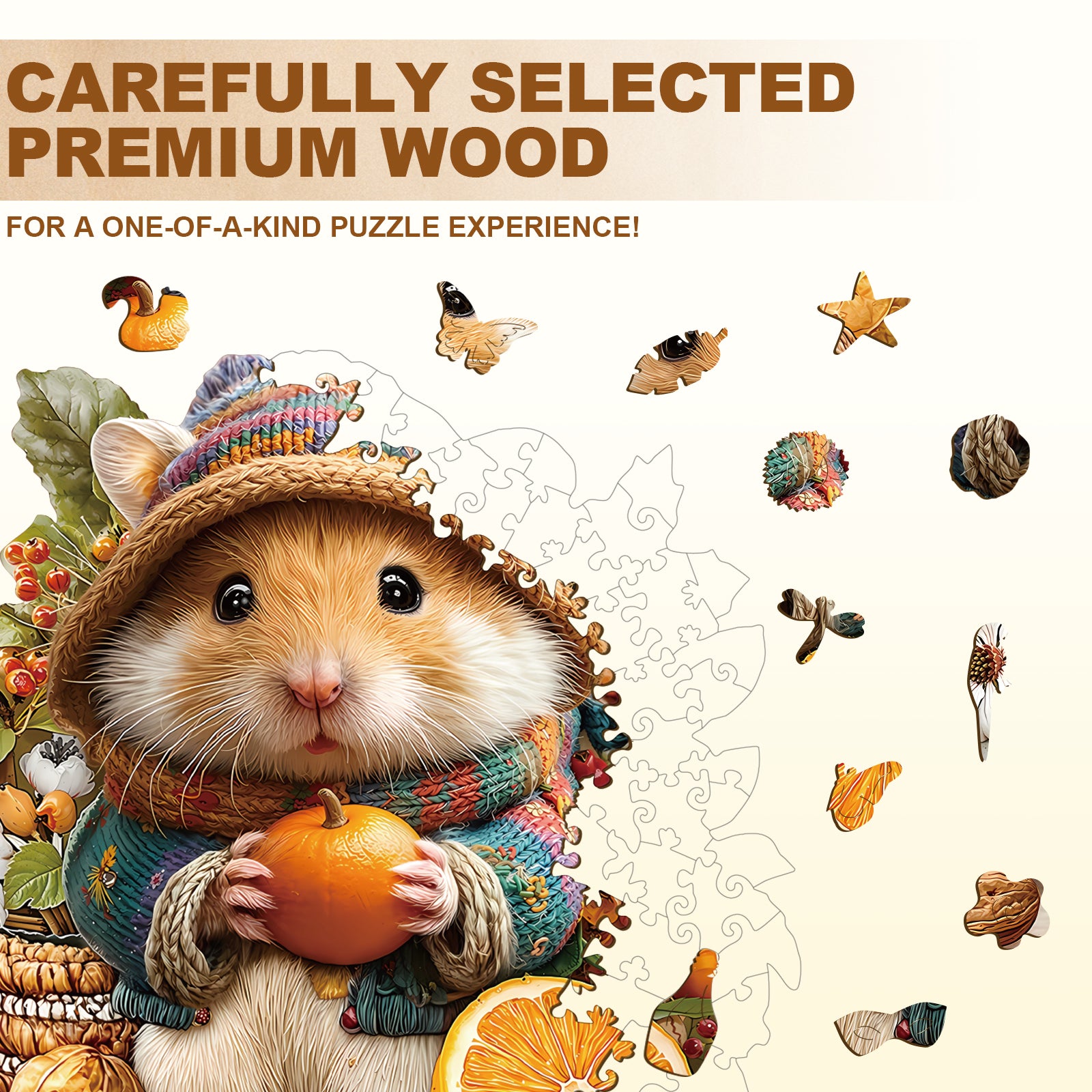 Cute Hamster Wooden Puzzles for Adults - Aeekdook