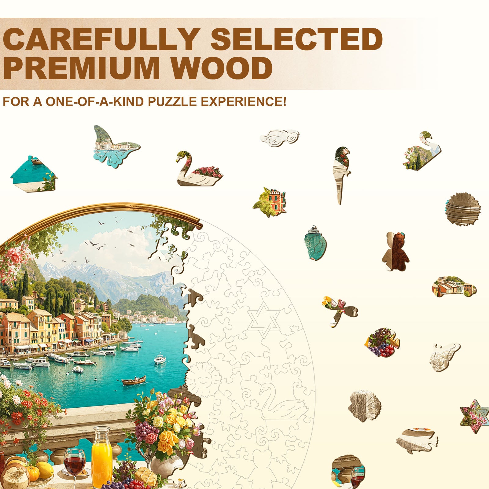 Afternoon Tea Scenery Wood Puzzles for Adult - Aeekdook