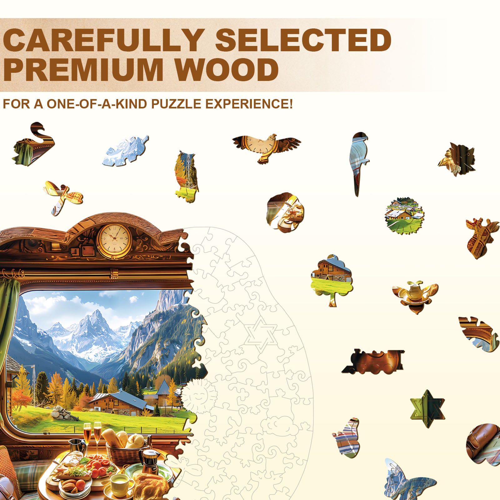 Tranquil Journey Wooden Jigsaw Puzzles for Adults - Aeekdook