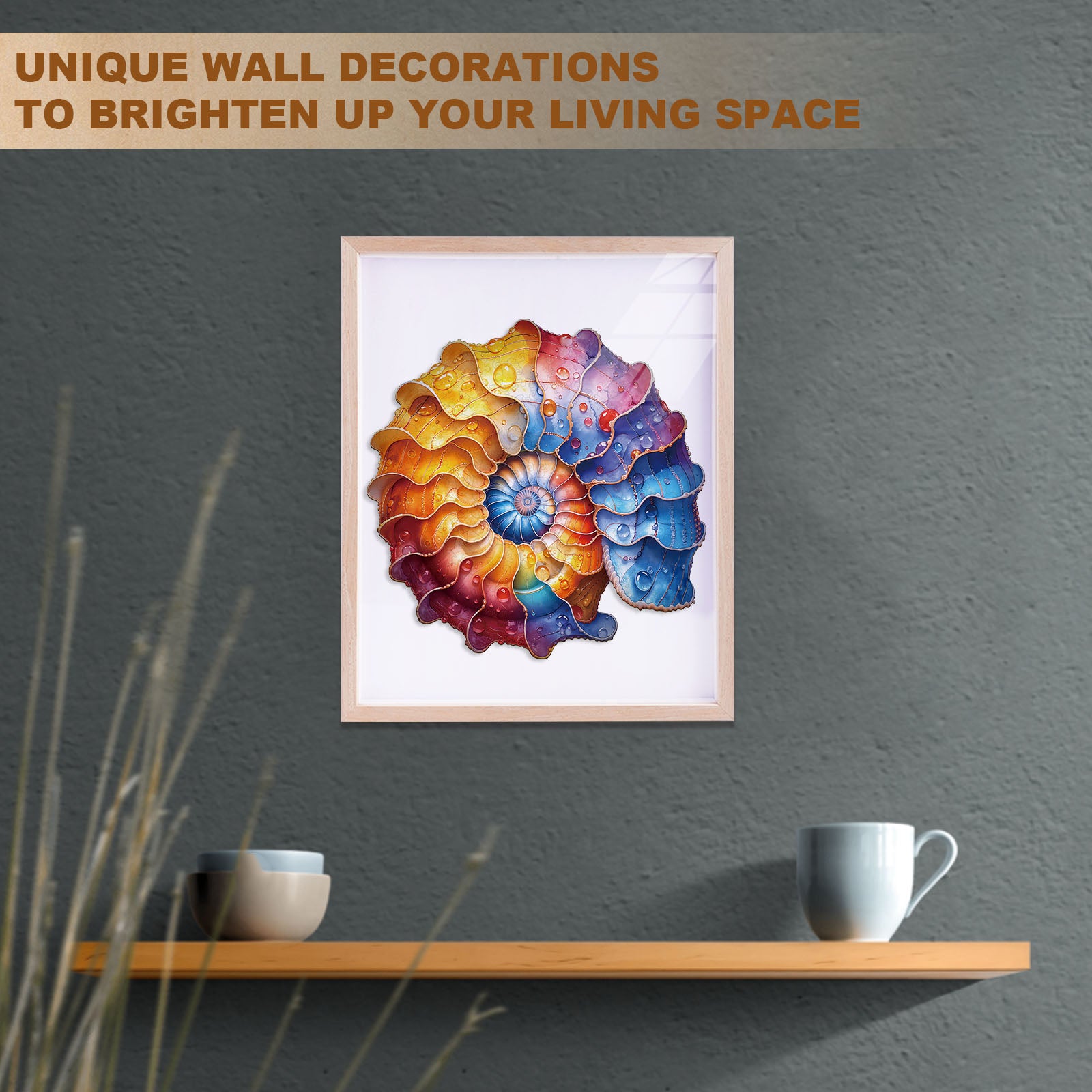 Colorful Nautilus Wooden Jigsaw Puzzles for Adults - Aeekdook