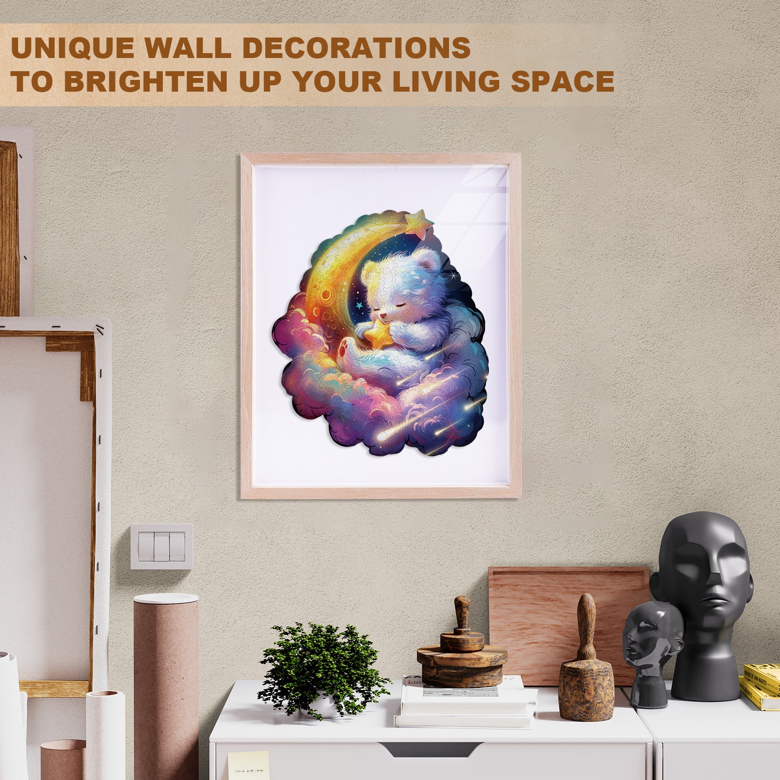 Dreamy Bear Napping Wood Jigsaw Puzzles - Aeekdook