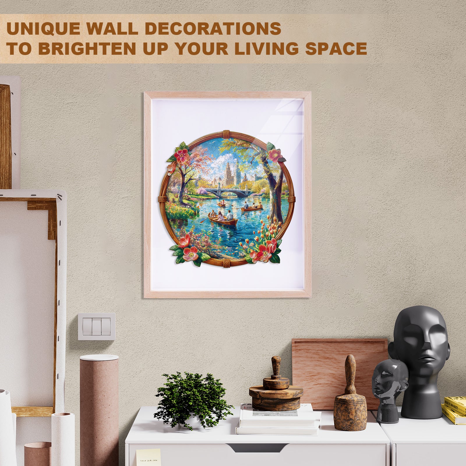 Lake View In Spring Wooden Puzzles for Adults - Aeekdook