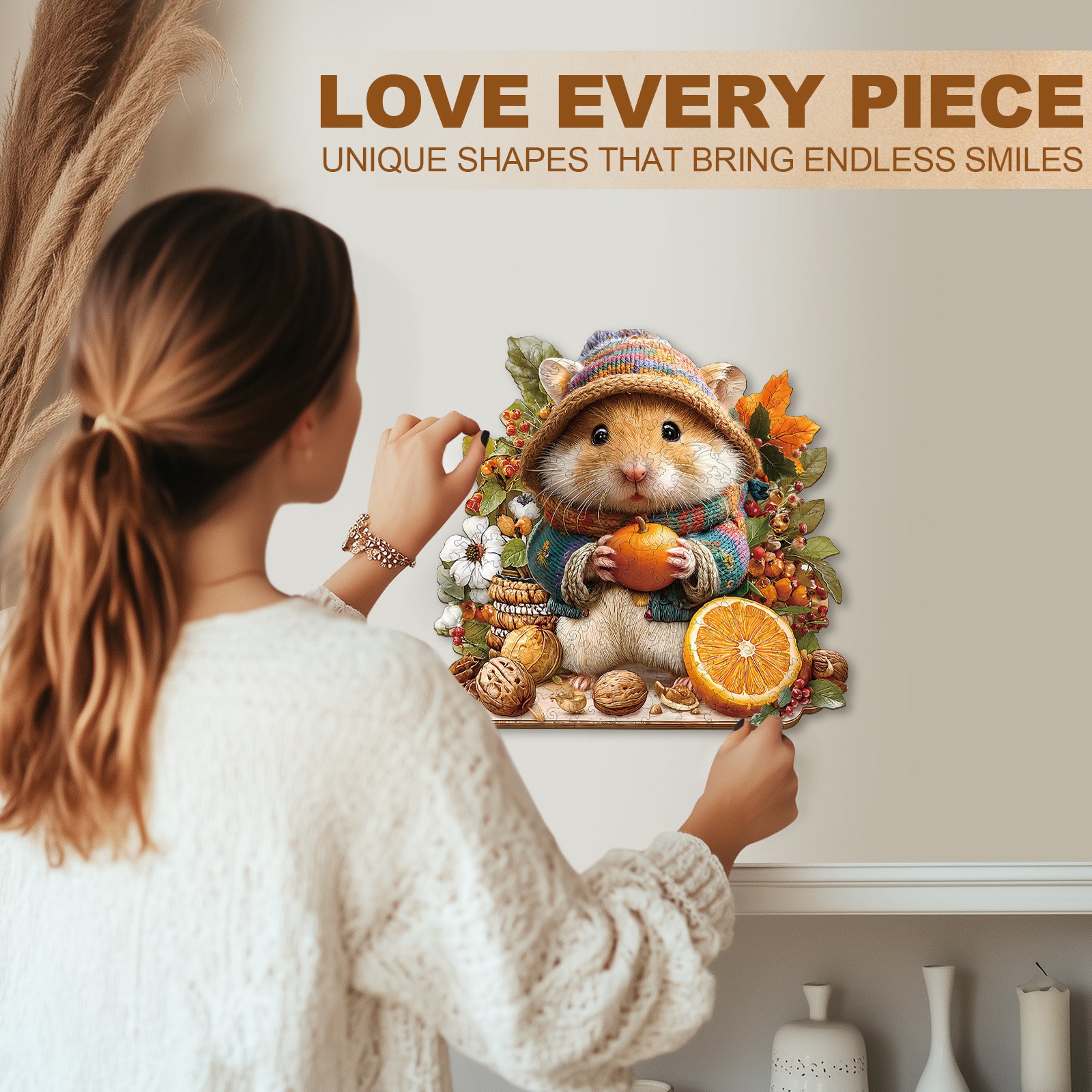 Cute Hamster Wooden Puzzles for Adults - Aeekdook