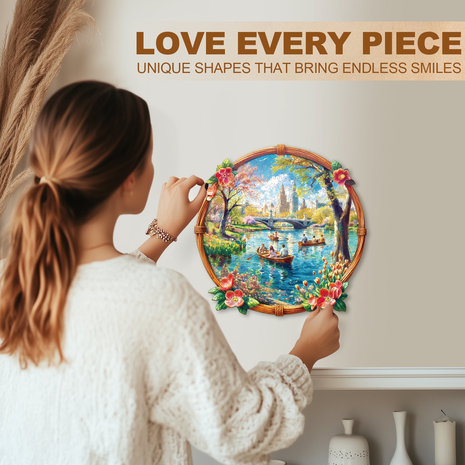 Lake View In Spring Wooden Puzzles for Adults - Aeekdook