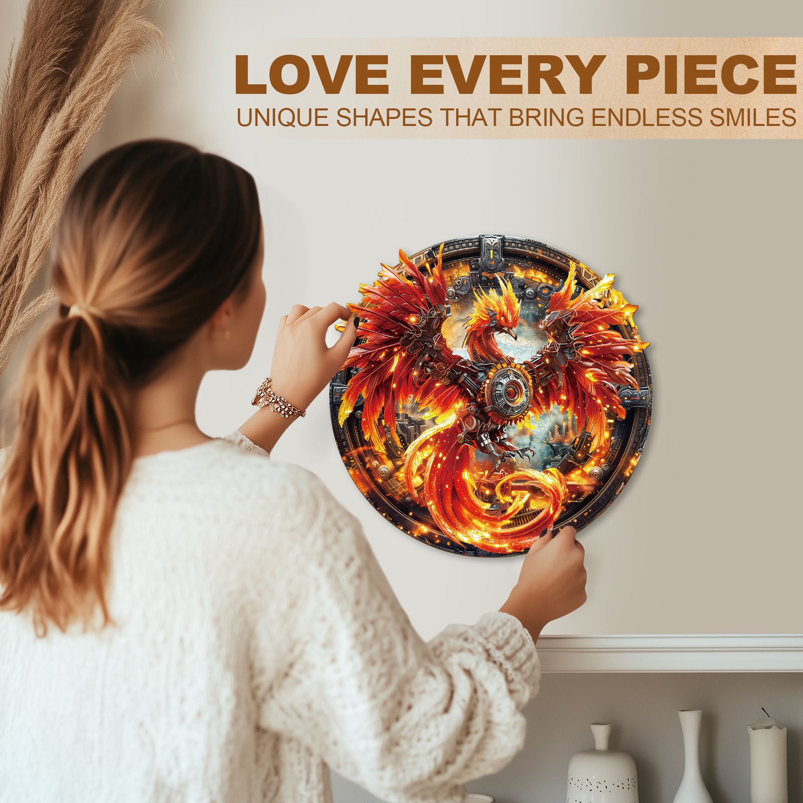 Mechenical Fire Phoenix Wooden Jigsaw Puzzles - Aeekdook