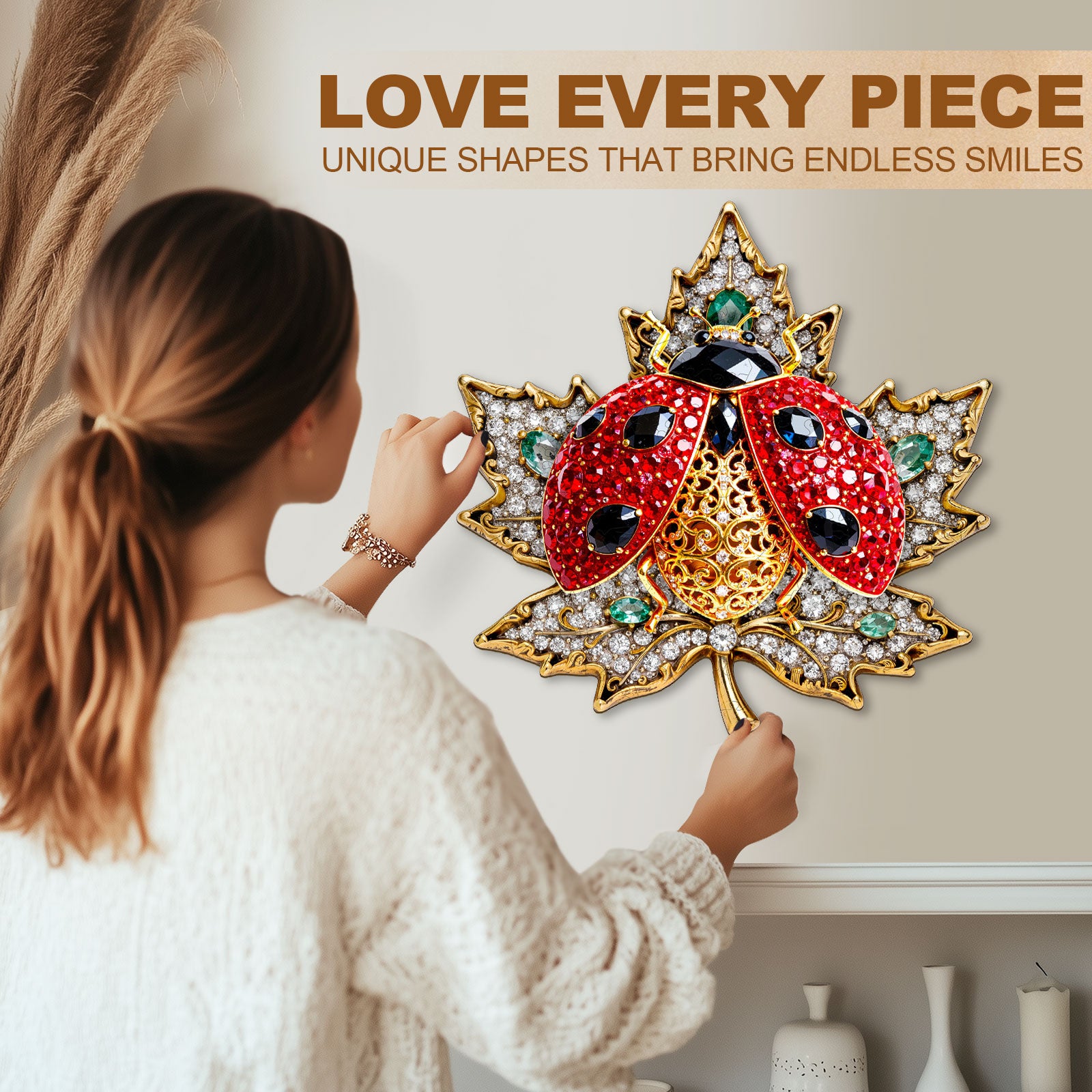 Gem Ladybug Wood Puzzles for Adults - Aeekdook
