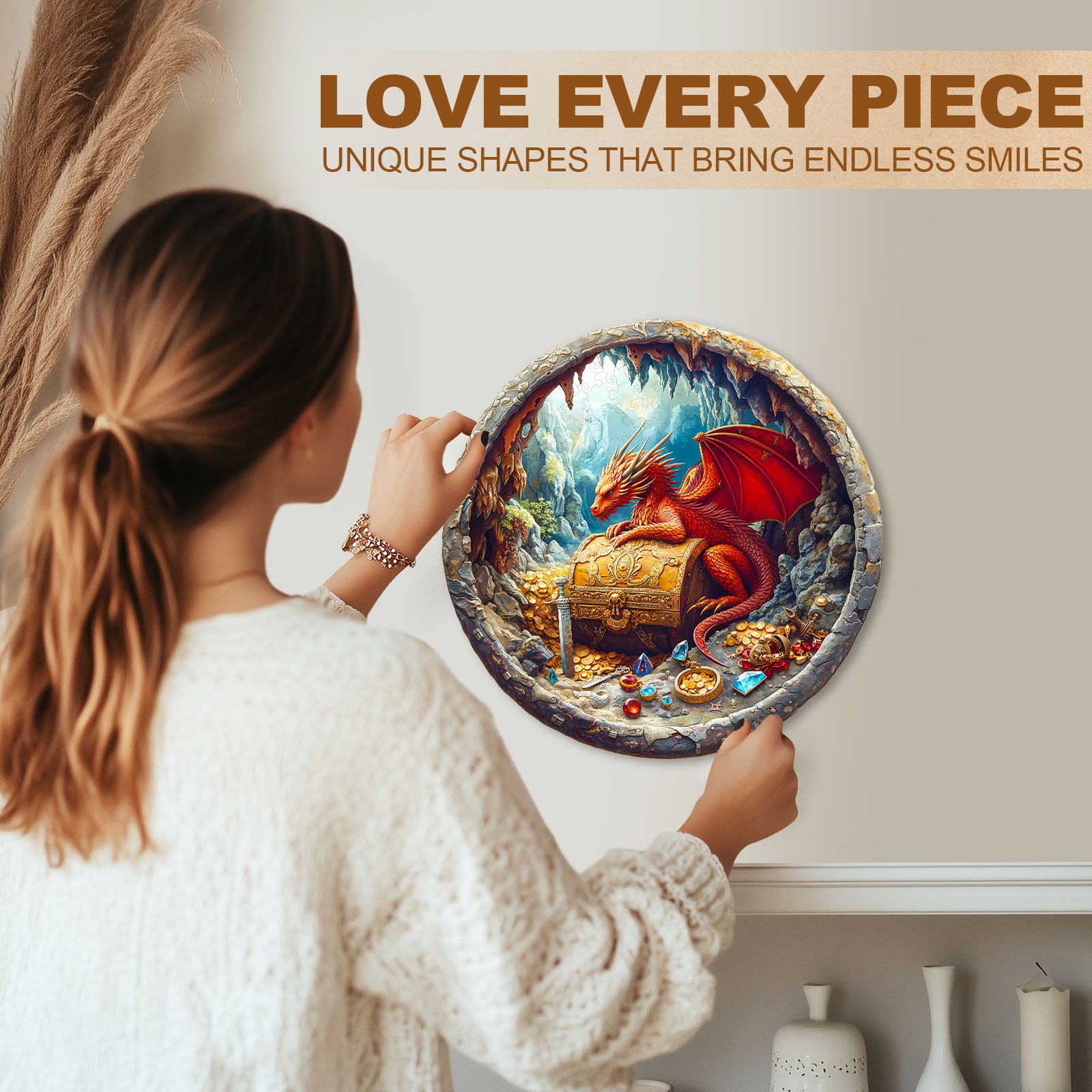 The Dragon Hoard Wooden Jigsaw Puzzles for Adults - Aeekdook