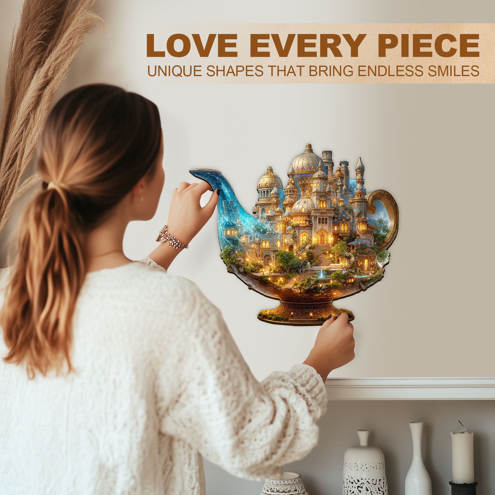 Enchanted Teapot Citadel Wooden Jigsaw Puzzles - Aeekdook