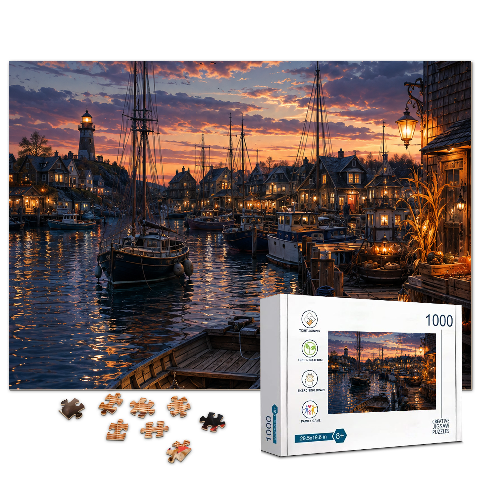 Pumpkin Harbor Halloween Jigsaw Puzzle - puzzle product view