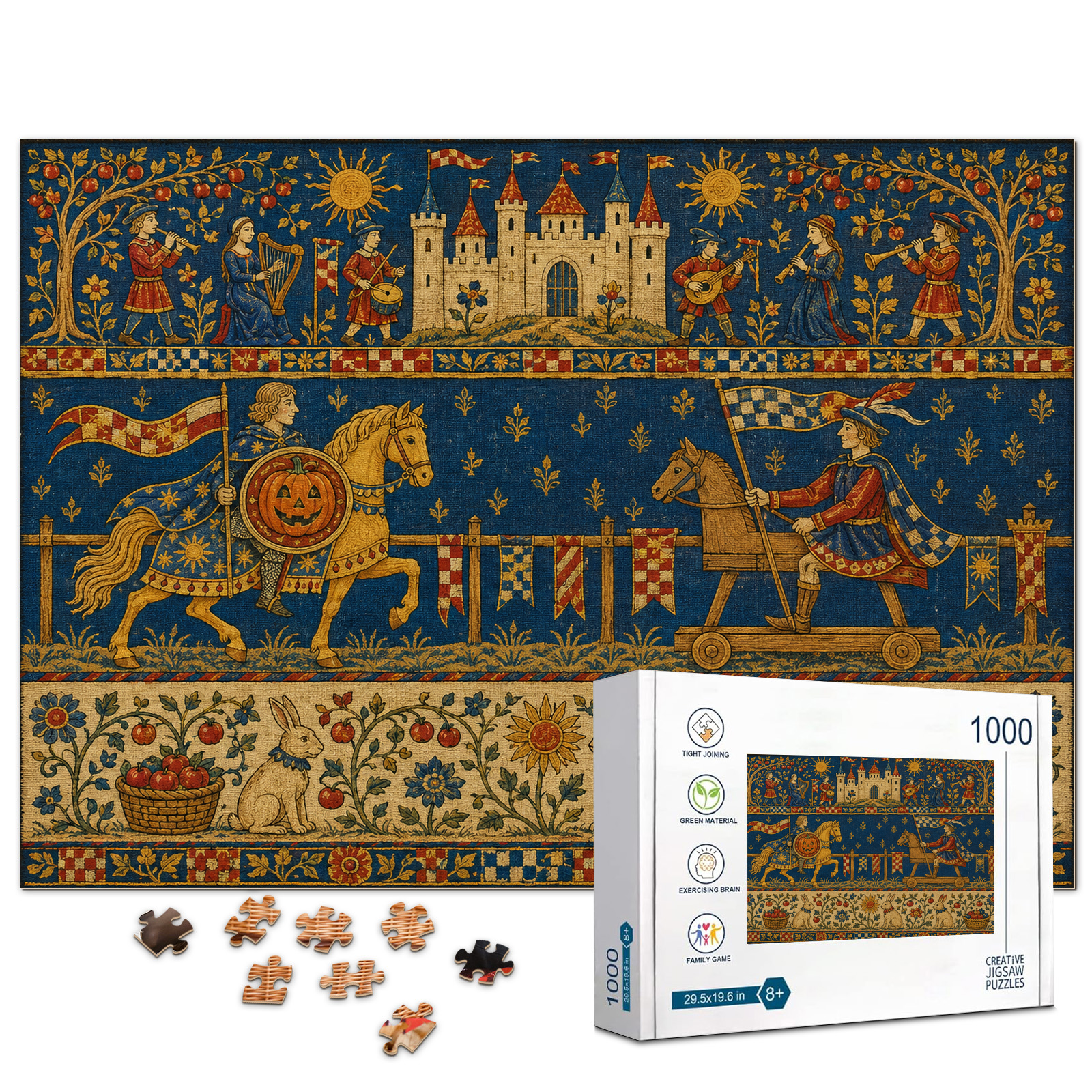 Medieval Halloween Tournament 1000 Piece Puzzle - puzzle product view