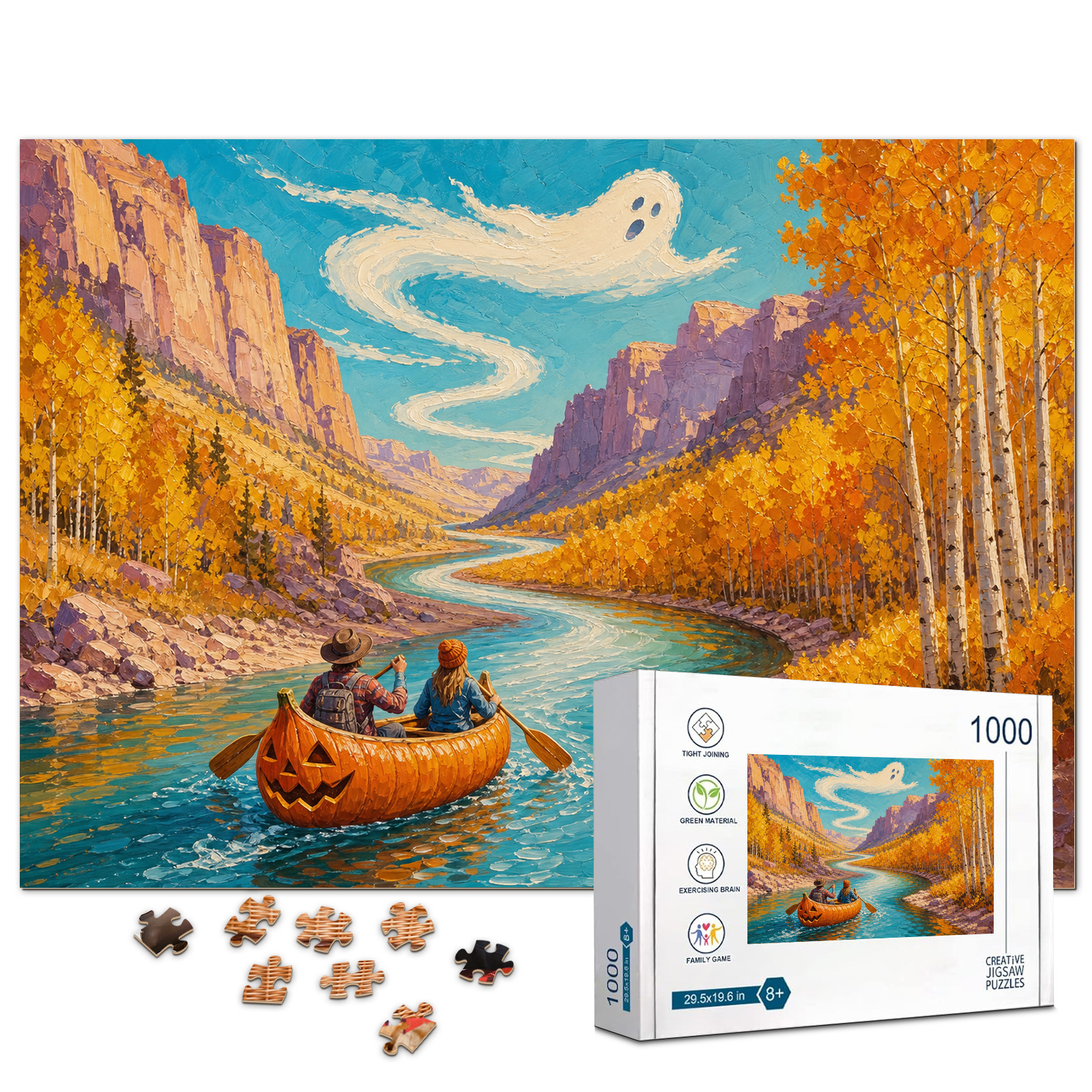 Pumpkin Canoe Canyon 1000 Piece Puzzle - puzzle product view