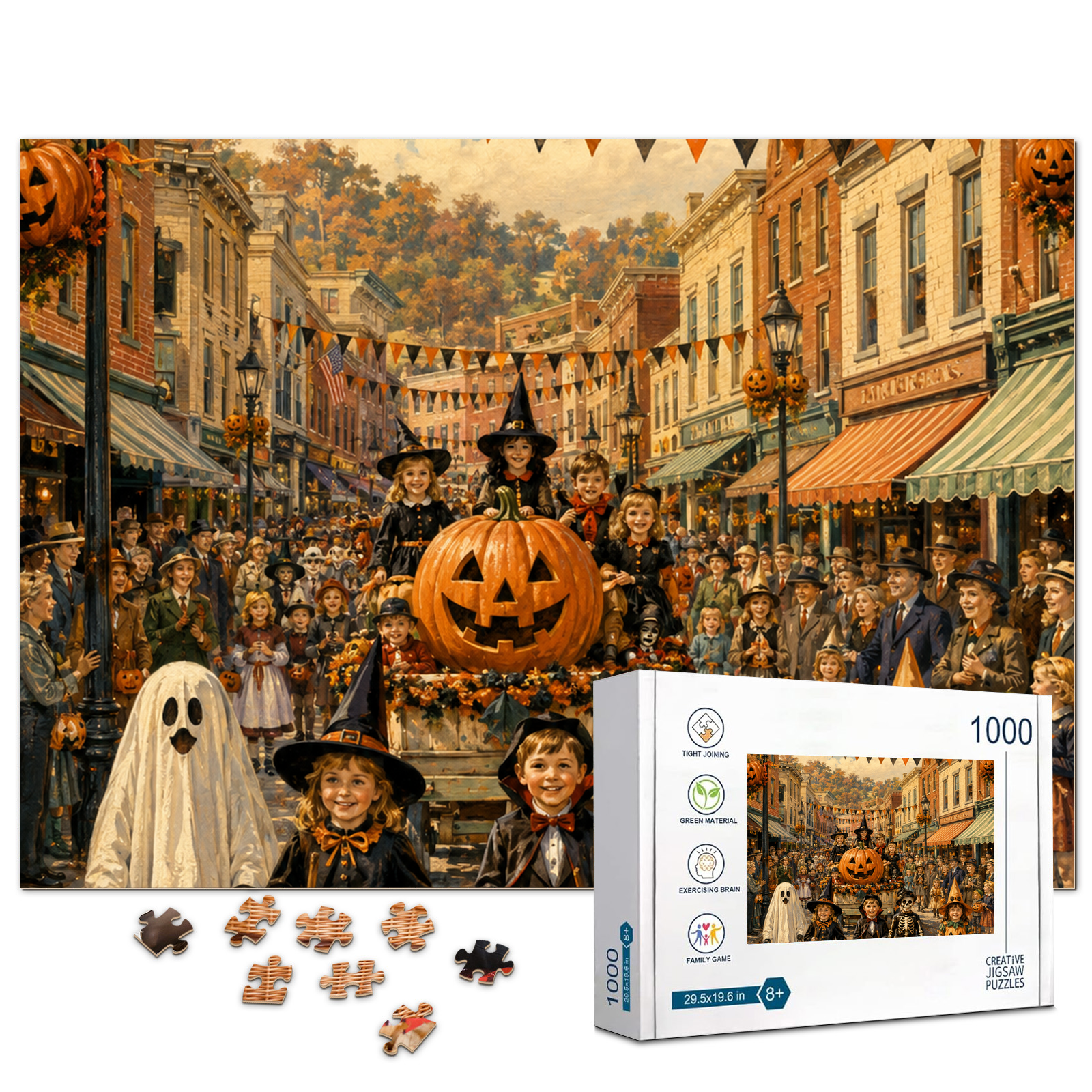 Vintage Halloween Parade Jigsaw Puzzle - puzzle product view