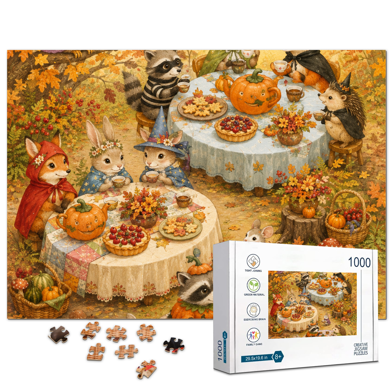 Woodland Costume Tea Party Jigsaw Puzzle - puzzle product view