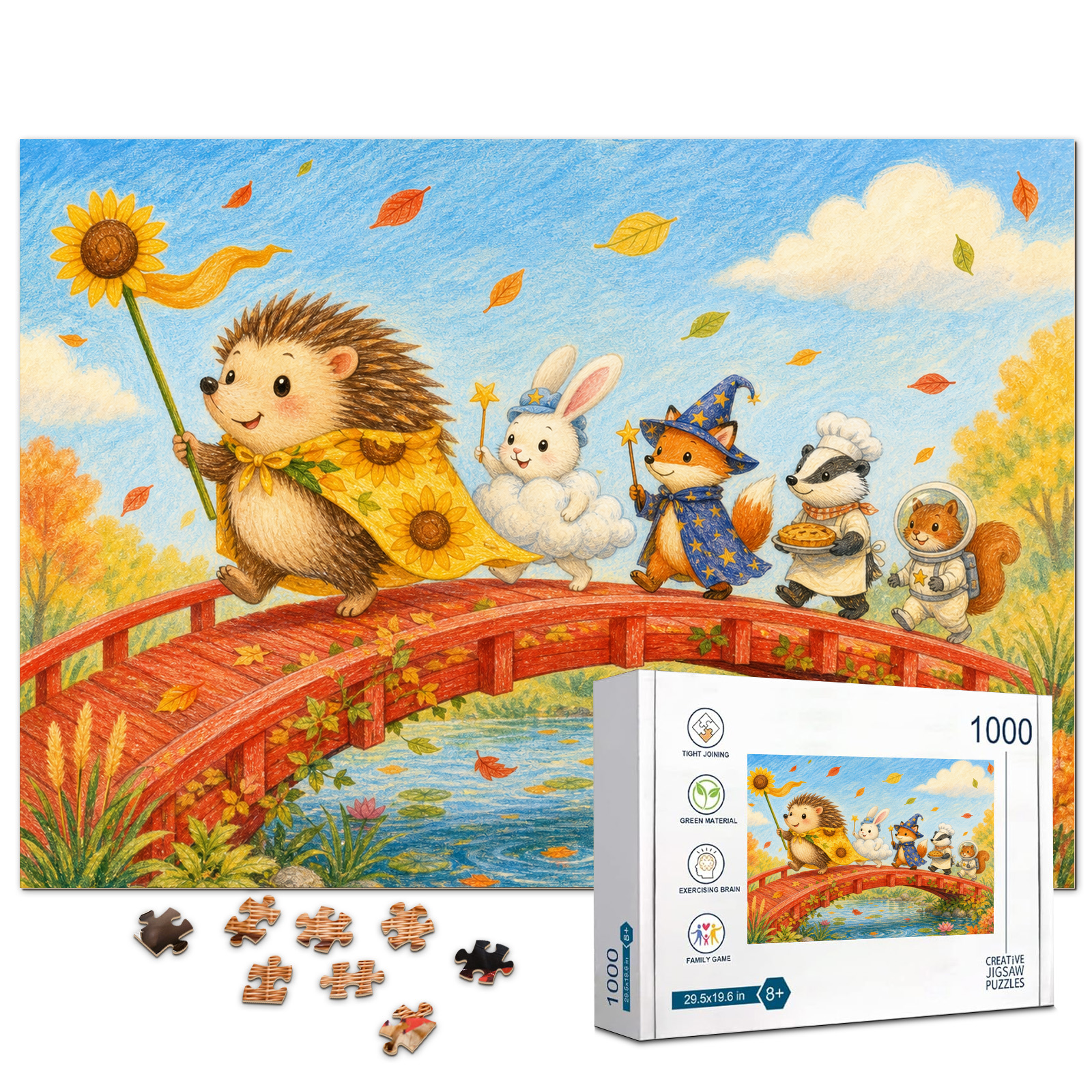 Woodland Costume Parade 1000 Piece Puzzle - puzzle product view