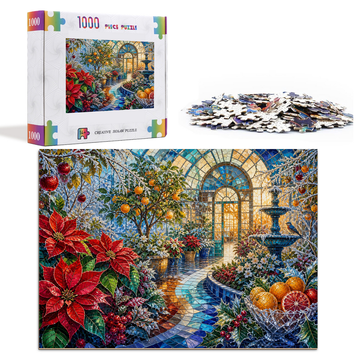 Velvet Frosted Greenhouse Landscape Puzzle - puzzle product view