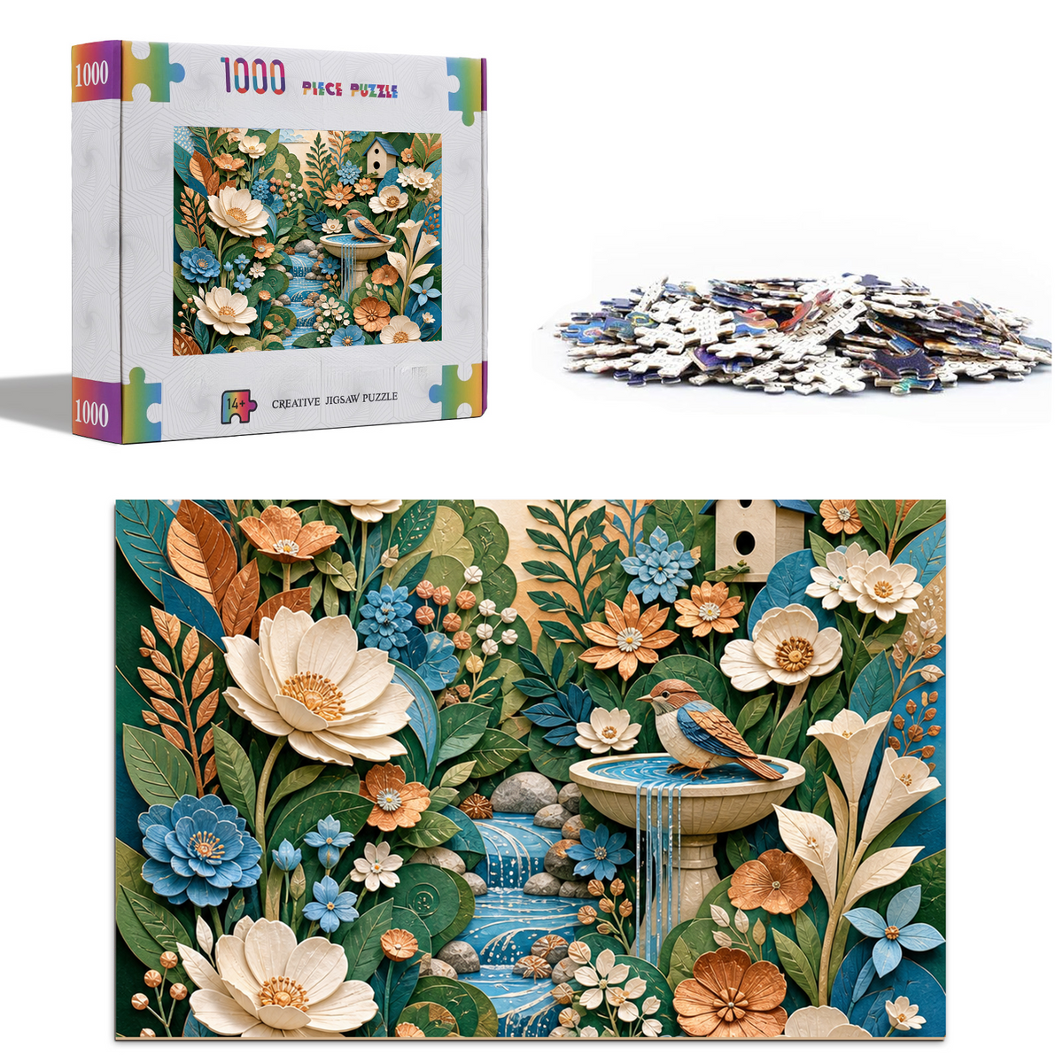 Luminous Paper Garden Symphony Portrait Puzzle - puzzle product view