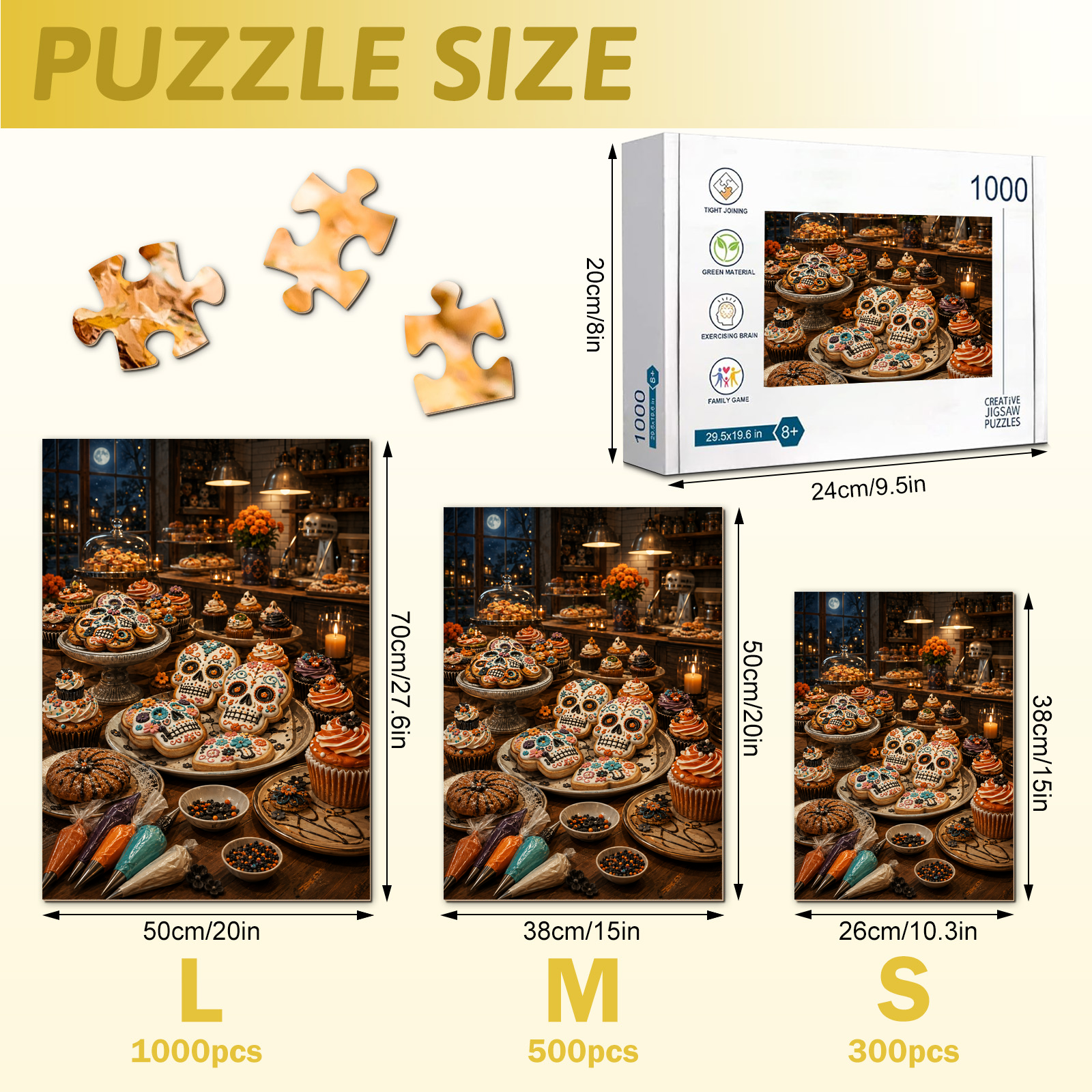 Sugar Skull Bakery Halloween Jigsaw Puzzle - puzzle detail view