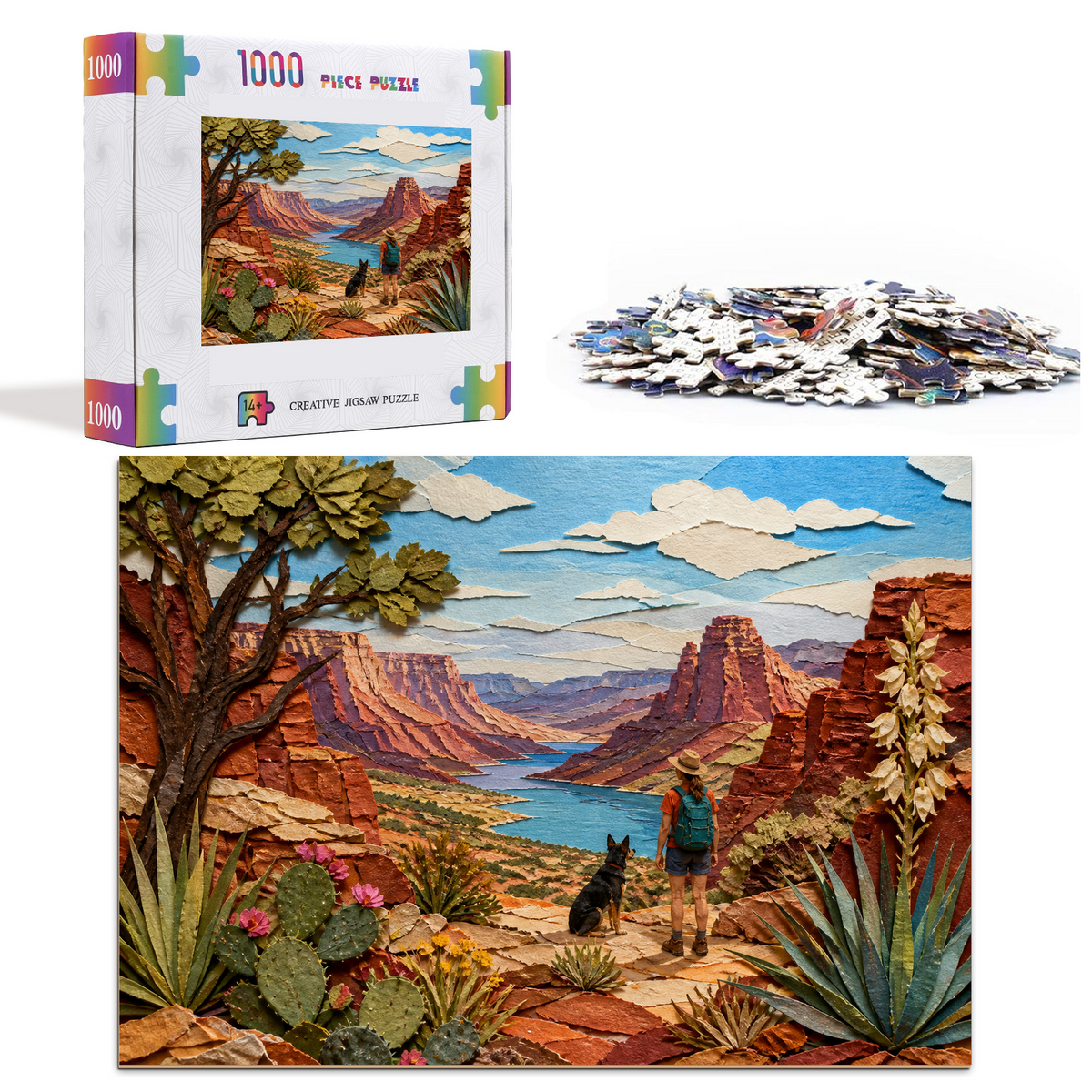 Vibrant Desert Canyon Landscape Puzzle - puzzle product view