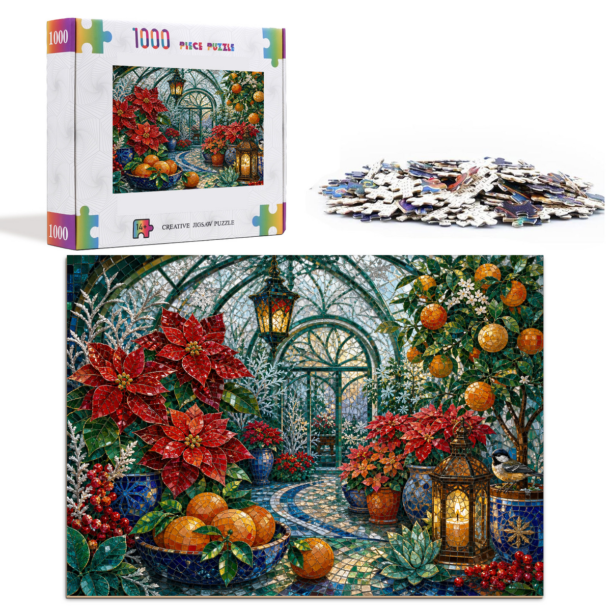 Emerald Frosted Greenhouse Landscape Puzzle - puzzle product view