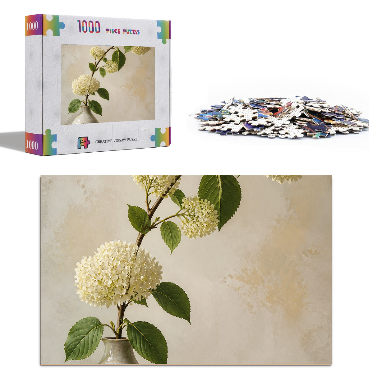 Rain-Washed Botanical Still Life Portrait Puzzle - puzzle product view