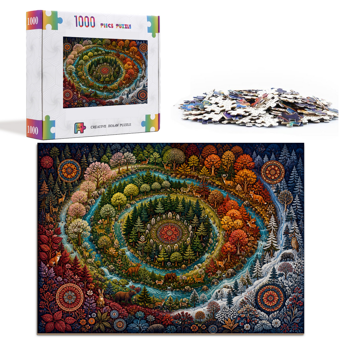 Enchanted Forest Ring Pattern Landscape Puzzle - puzzle product view