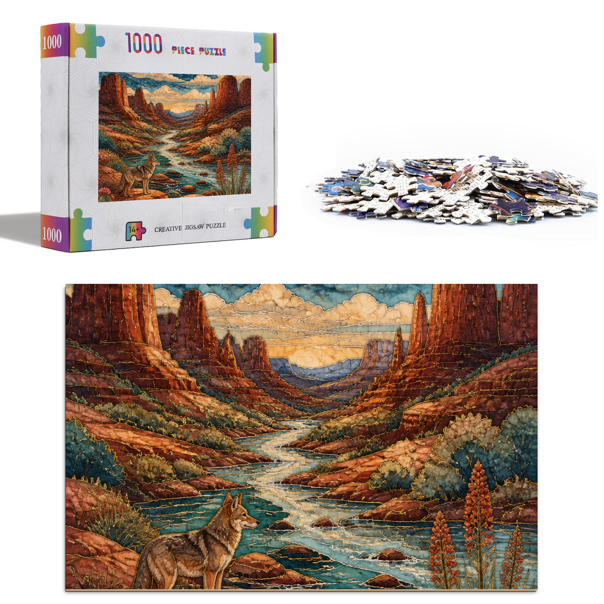 Story-Rich Desert Canyon Portrait Puzzle - puzzle product view