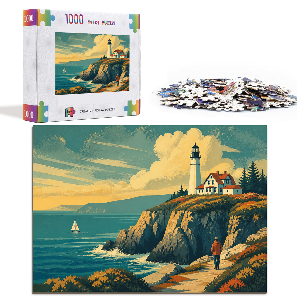 Quiet Coastal Cliffs Landscape Puzzle - puzzle product view