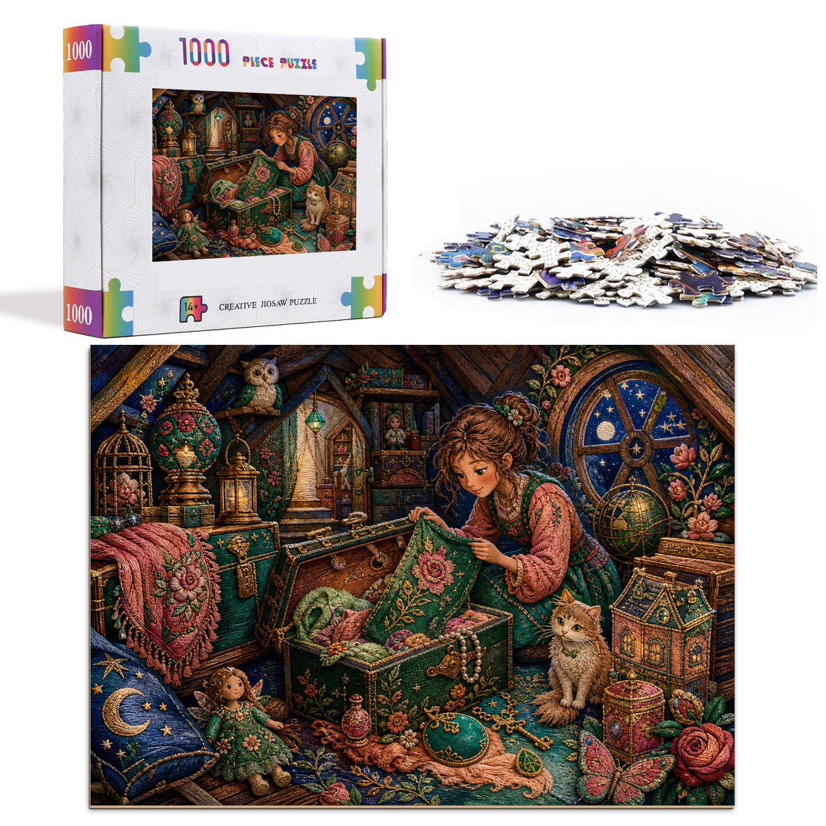 Emerald Enchanted Attic Search Landscape Puzzle - puzzle product view