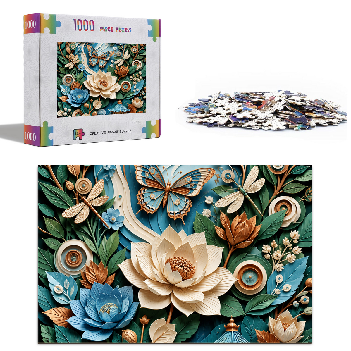 Enchanted Paper Garden Symphony Portrait Puzzle - puzzle product view