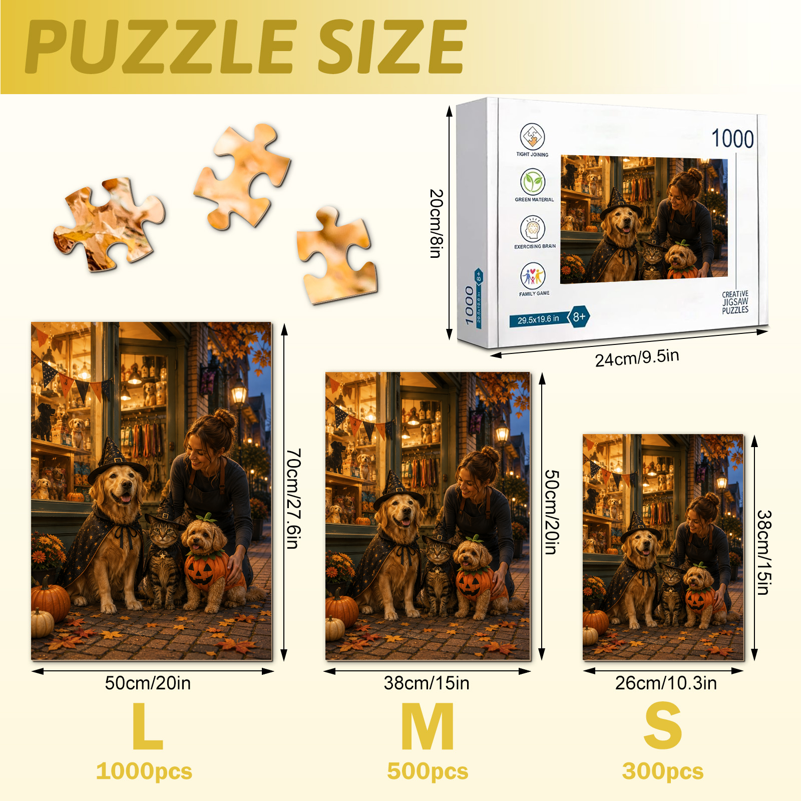 Costume Night Pet Halloween Jigsaw Puzzle - puzzle detail view