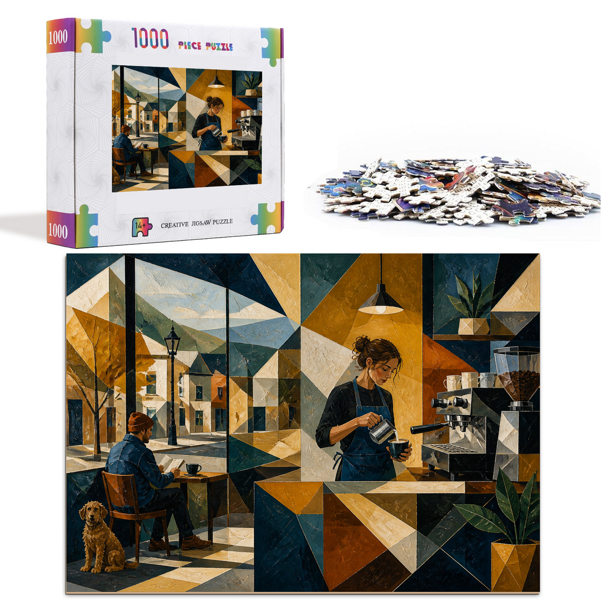 Story-Rich Coffee Roastery Landscape Puzzle - puzzle product view