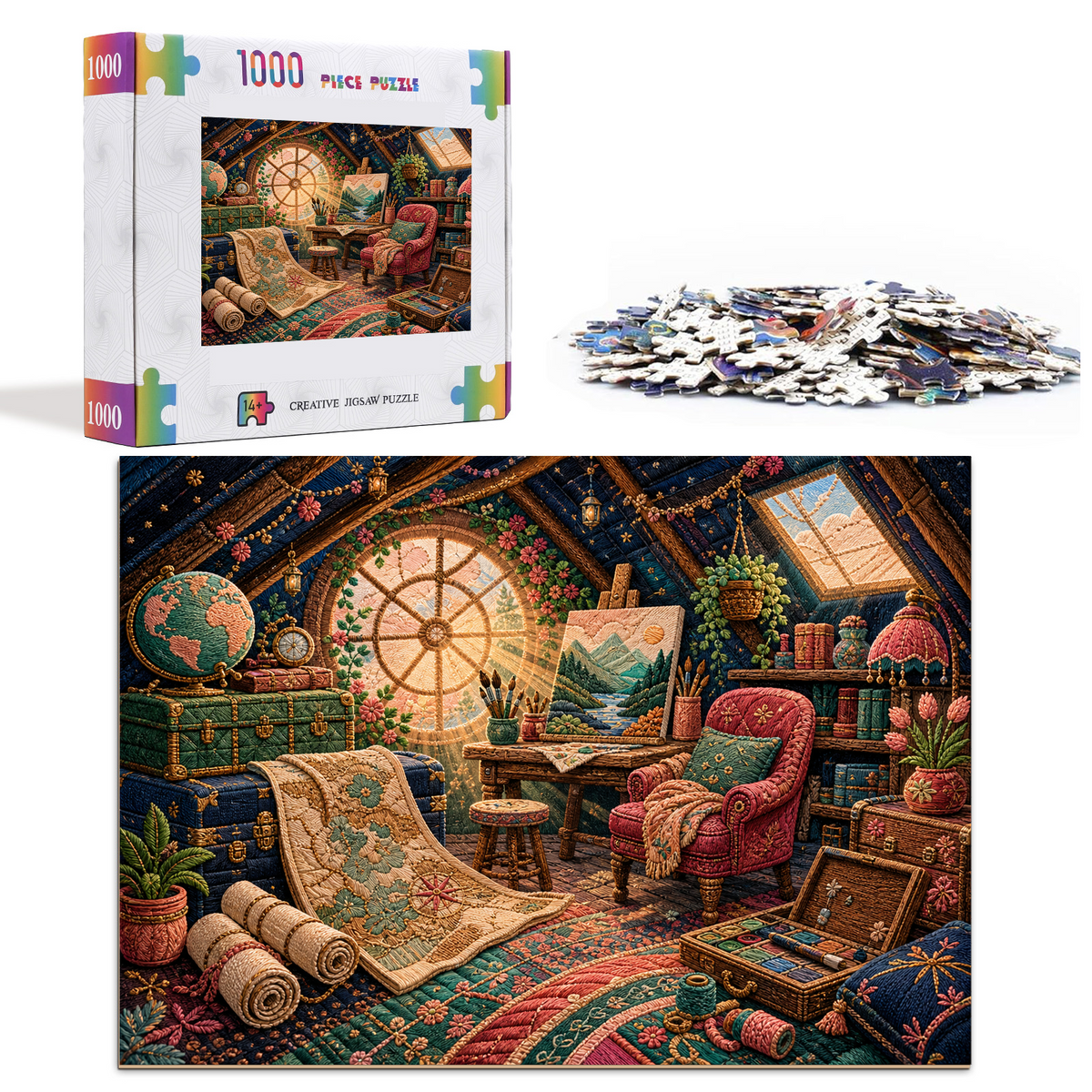 Radiant Attic Treasure Studio Landscape Puzzle - puzzle product view