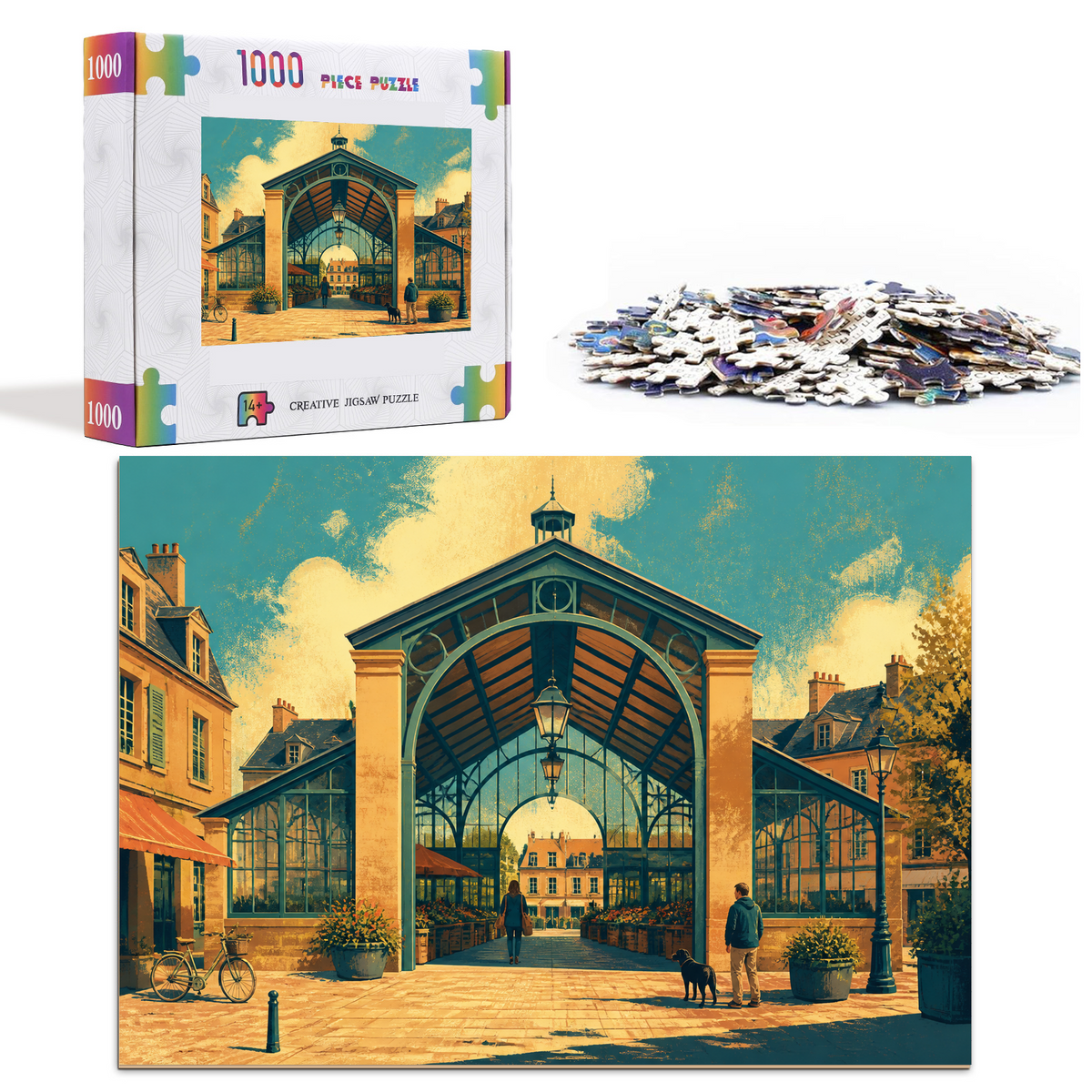 Quiet Covered Market Hall Landscape Puzzle - puzzle product view