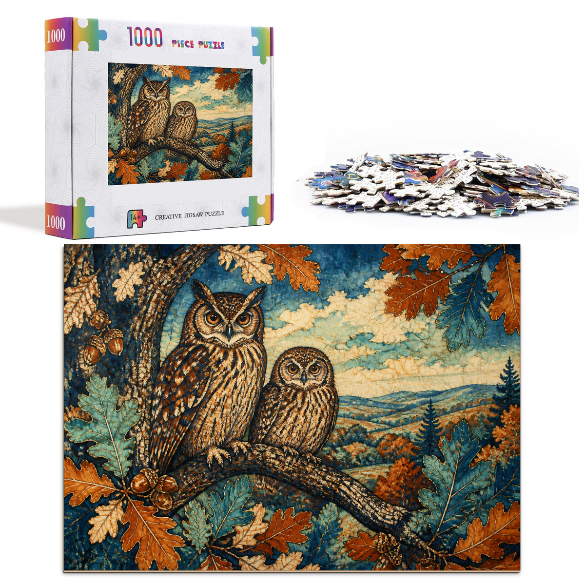 Story-Rich Owls Landscape Puzzle - puzzle product view