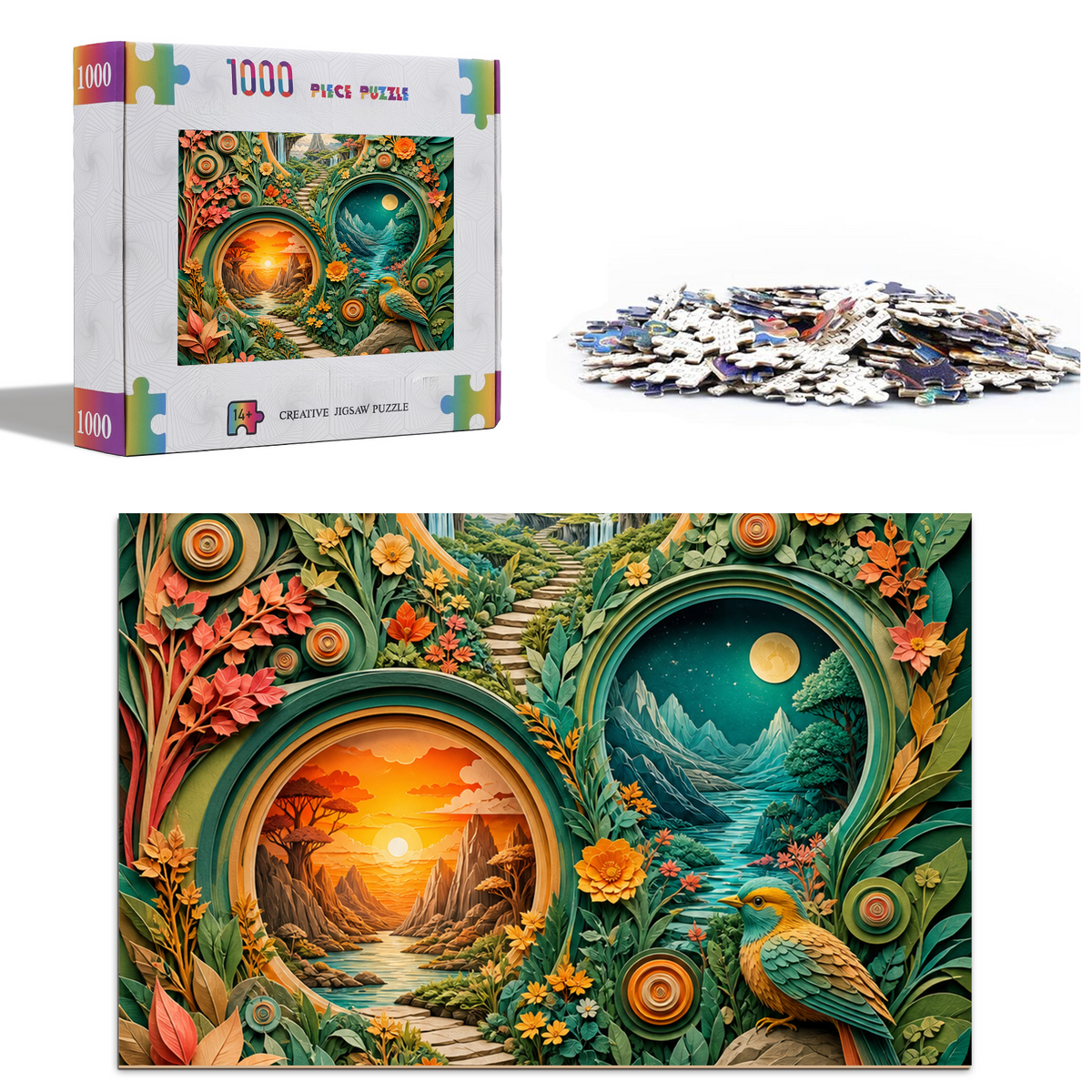 Sapphire Portal Garden Worlds Portrait Puzzle - puzzle product view