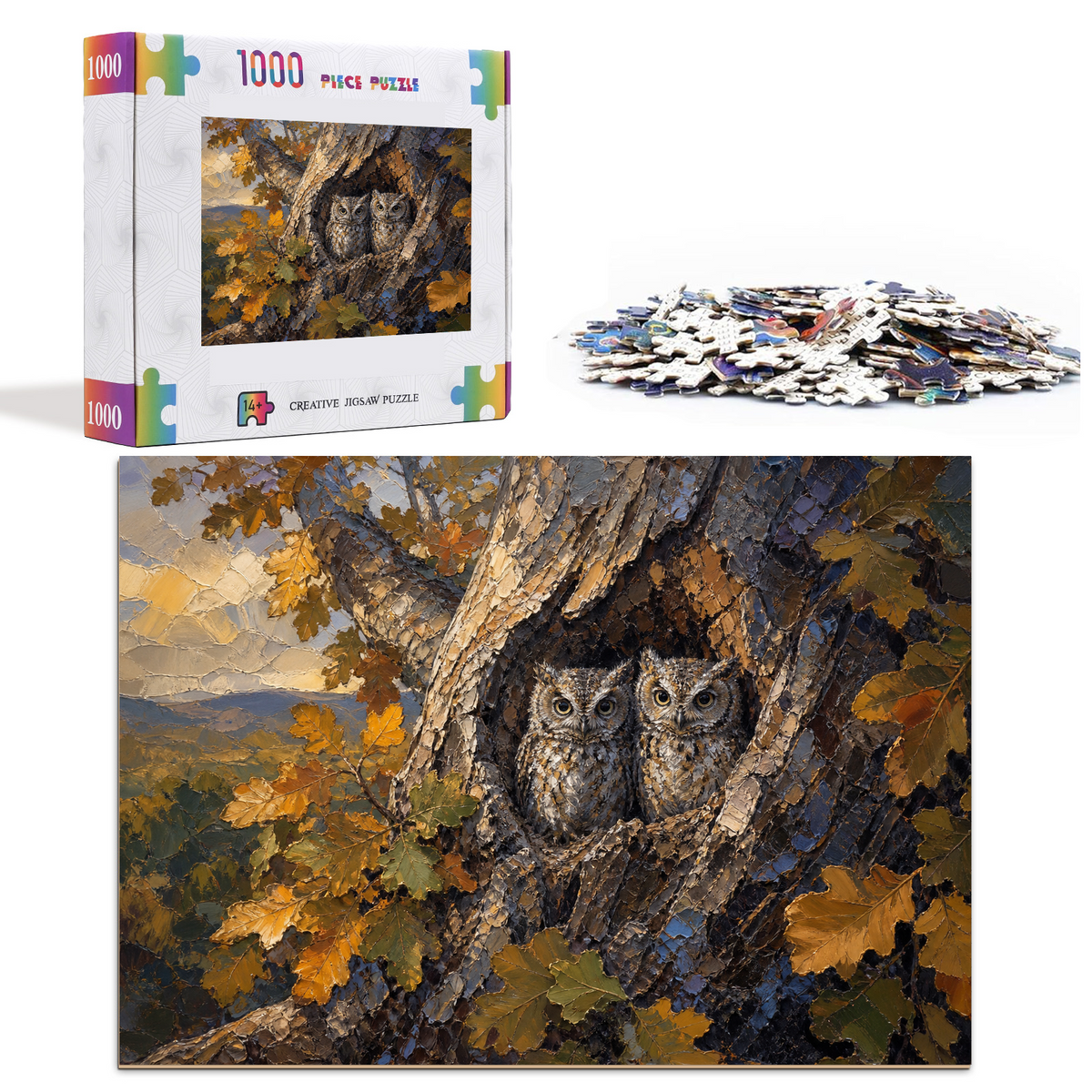 Quiet Owls Landscape Puzzle - puzzle product view