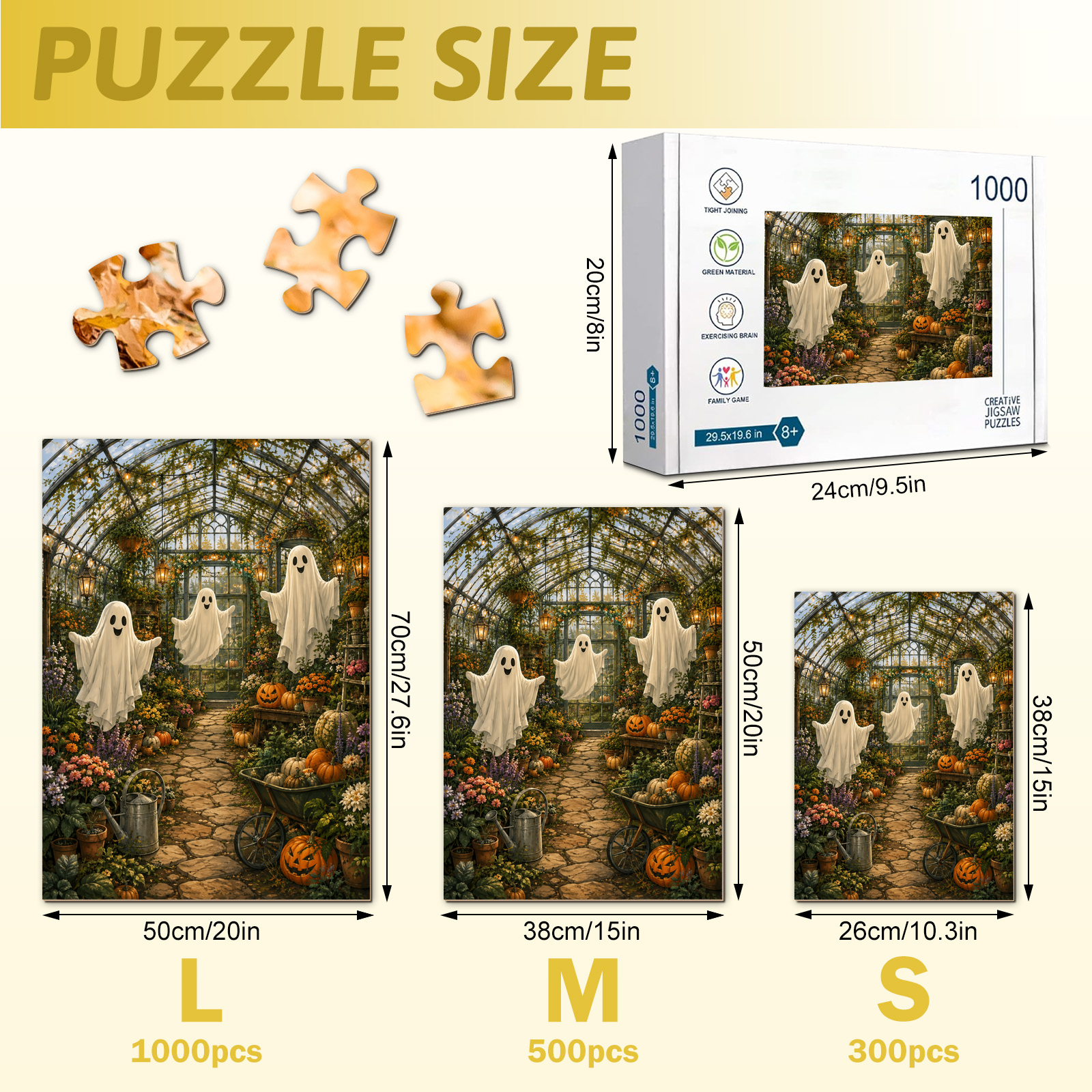 Friendly Ghost Conservatory Jigsaw Puzzle - puzzle detail view