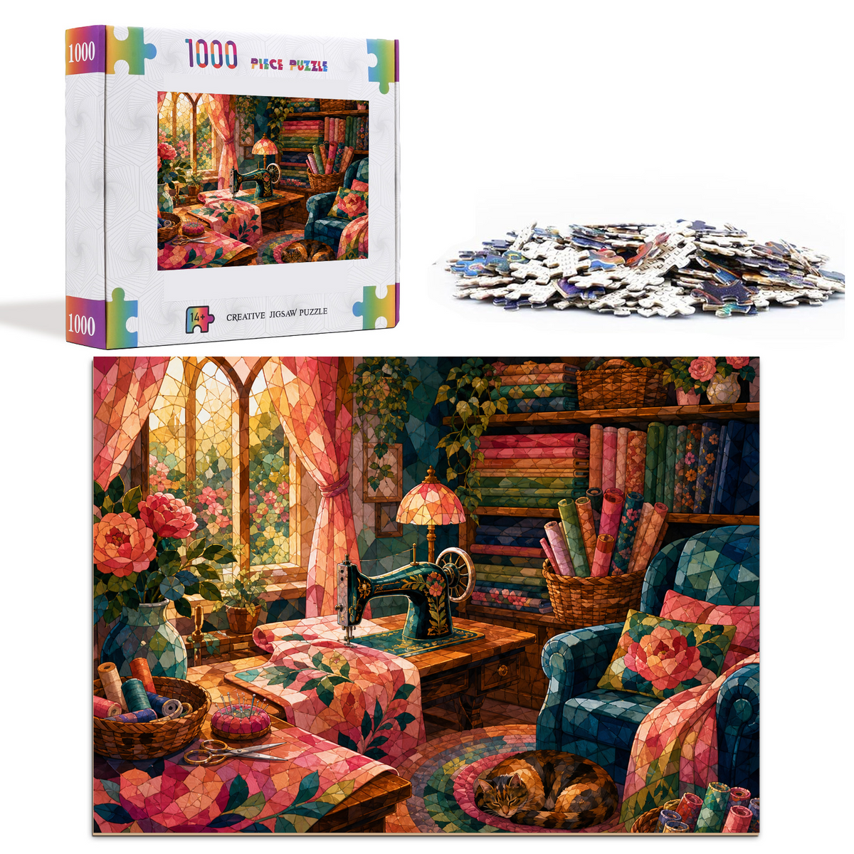 Copperleaf Cottage Sewing Room Landscape Puzzle - puzzle product view