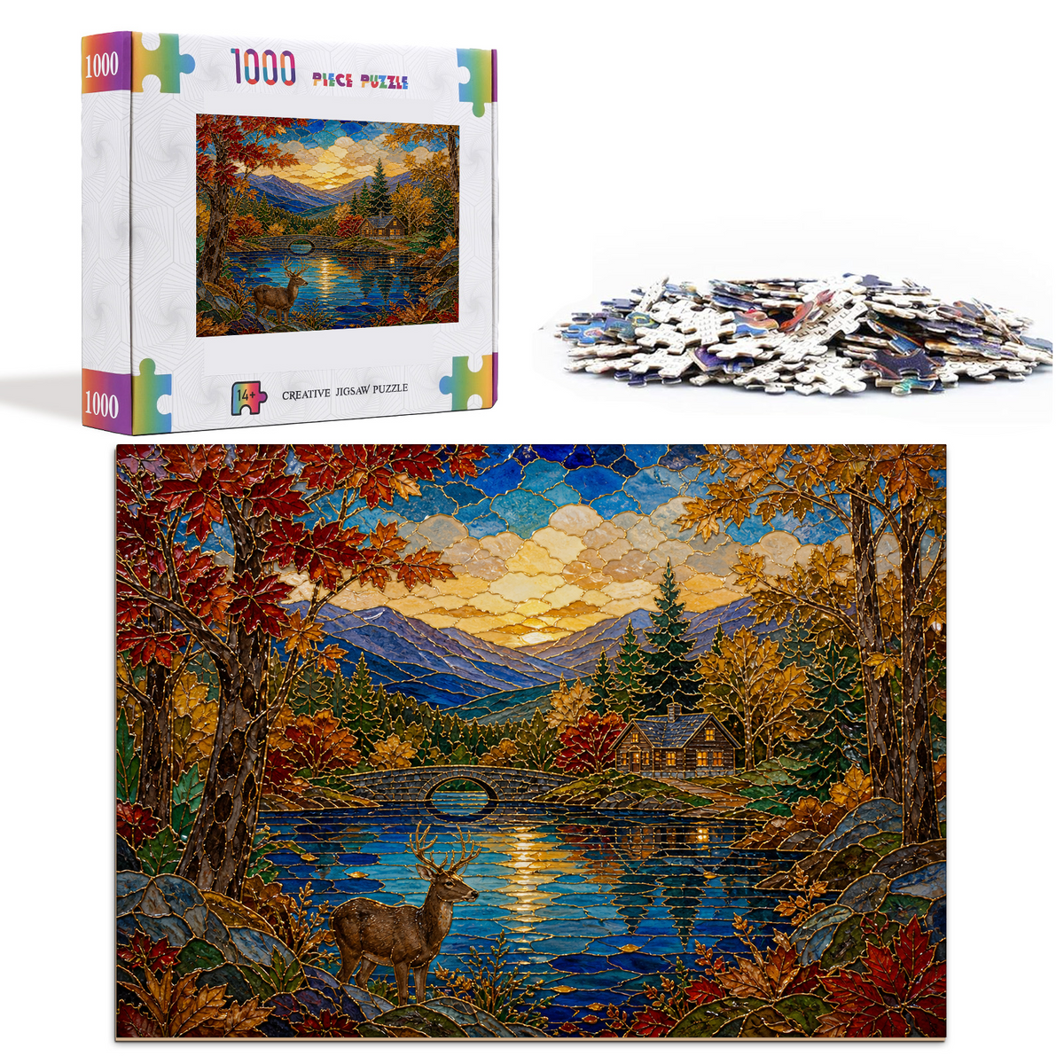 Quiet Autumn Woodland Landscape Puzzle - puzzle product view