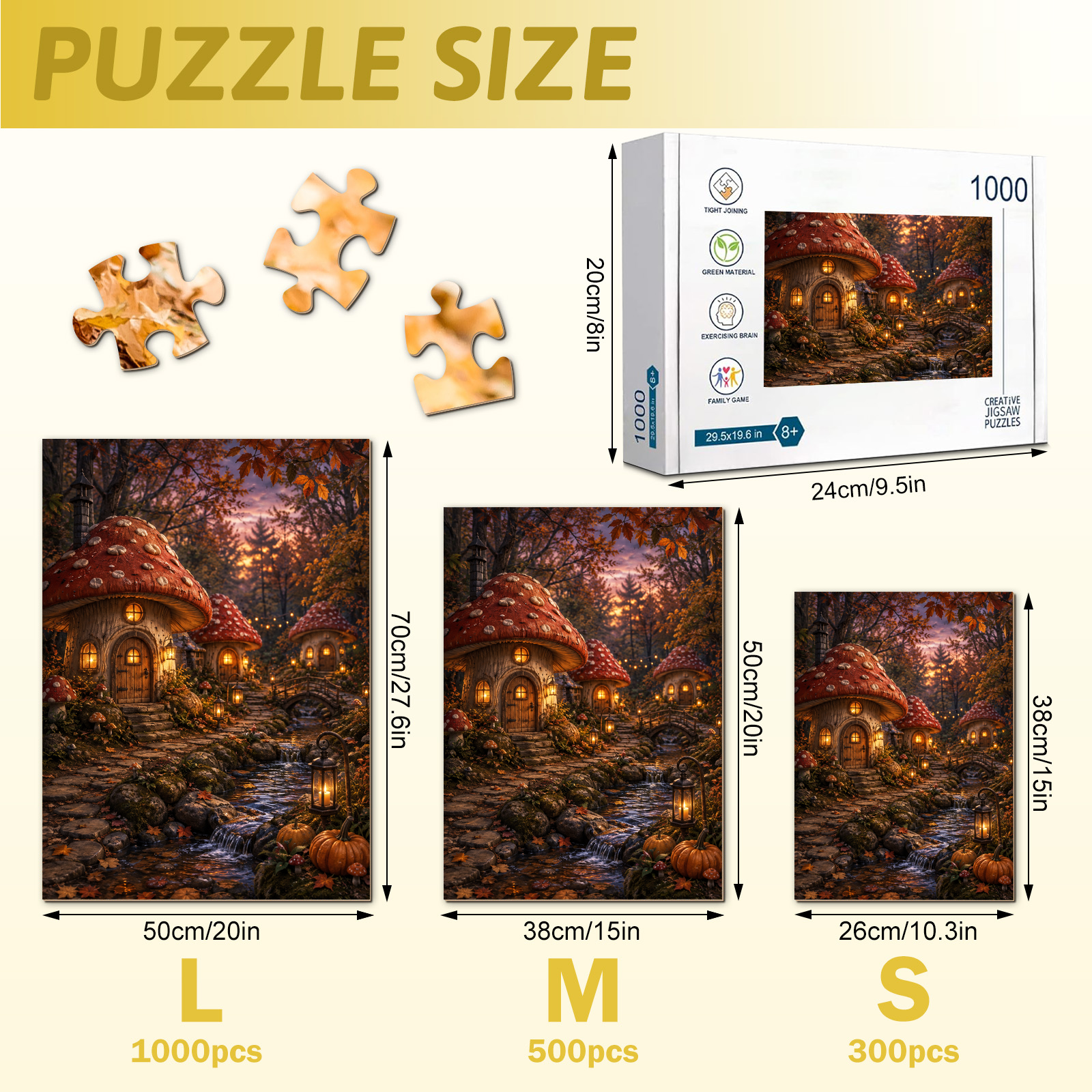 Enchanted Mushroom Hollow Jigsaw Puzzle - puzzle detail view